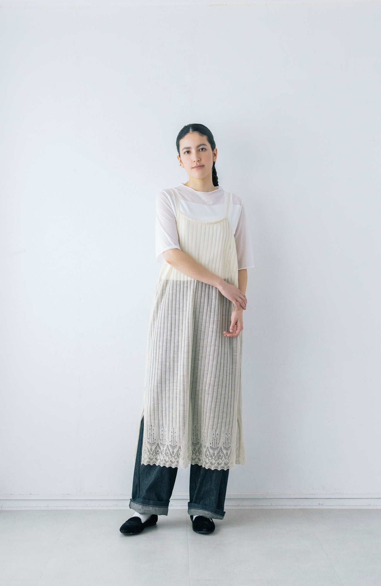 オーガニックラミーニットキャミドレス(2026 Spring Collection)