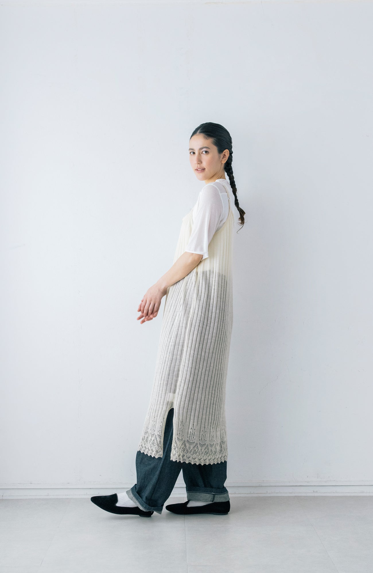 オーガニックラミーニットキャミドレス(2026 Spring Collection)