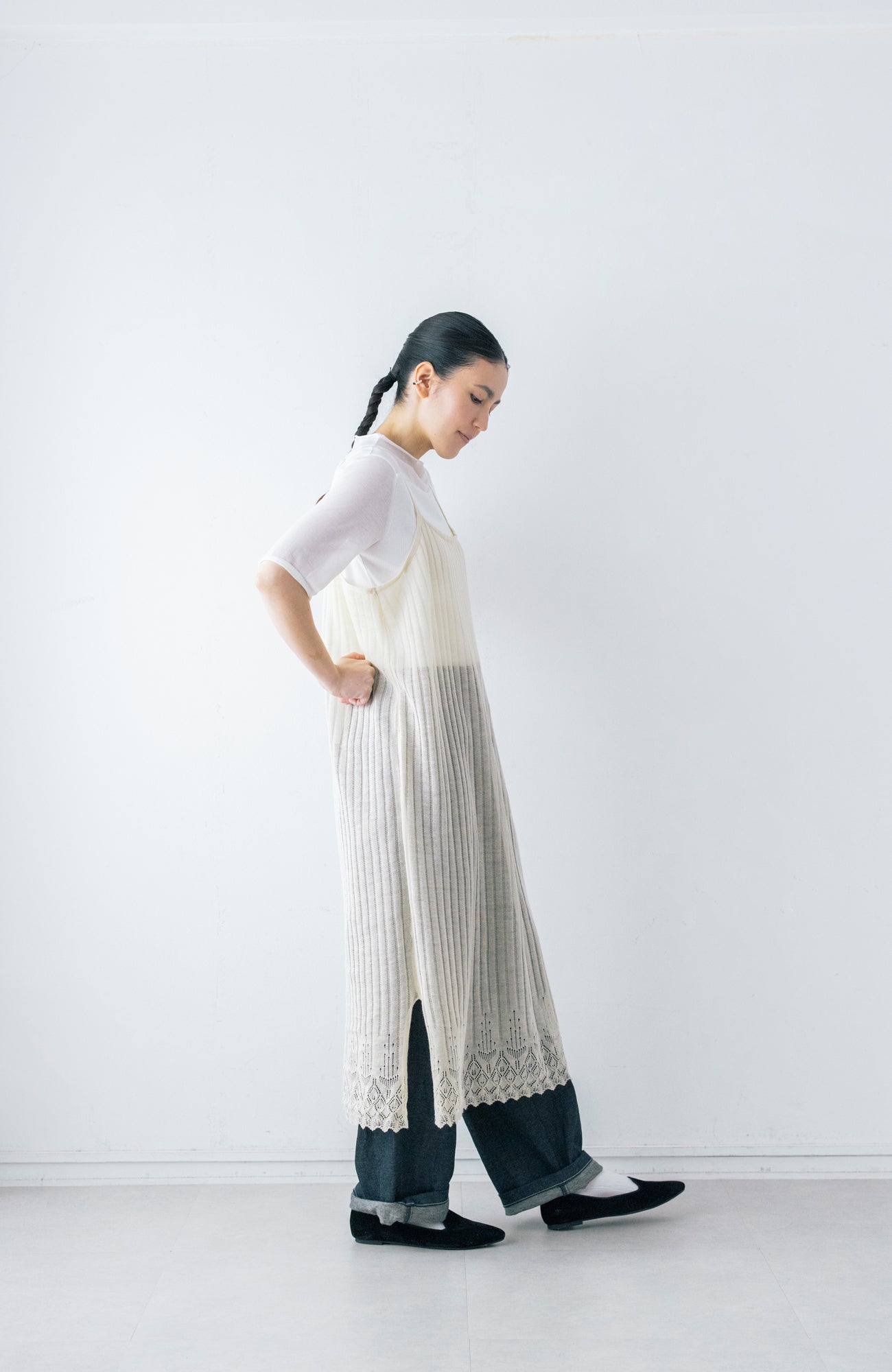 オーガニックラミーニットキャミドレス(2026 Spring Collection)