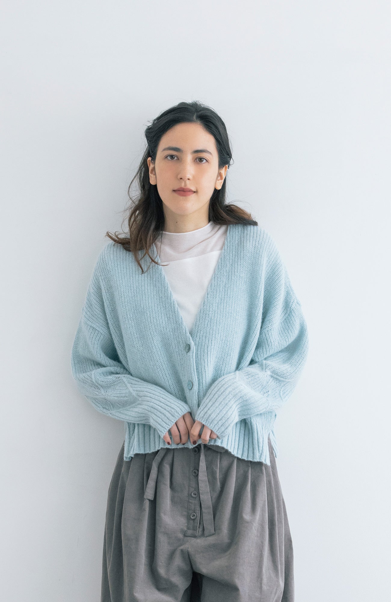 Shaggy knit cardigan (2024-25 Winter &amp; Pre-Spring Collection)