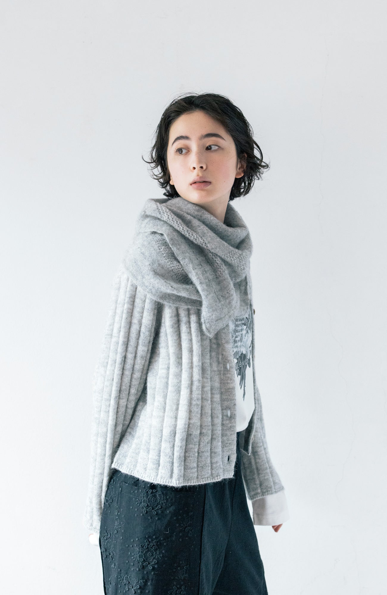 ワイドカラーニットカーディガン(2025 Autumn & Winter Collection)