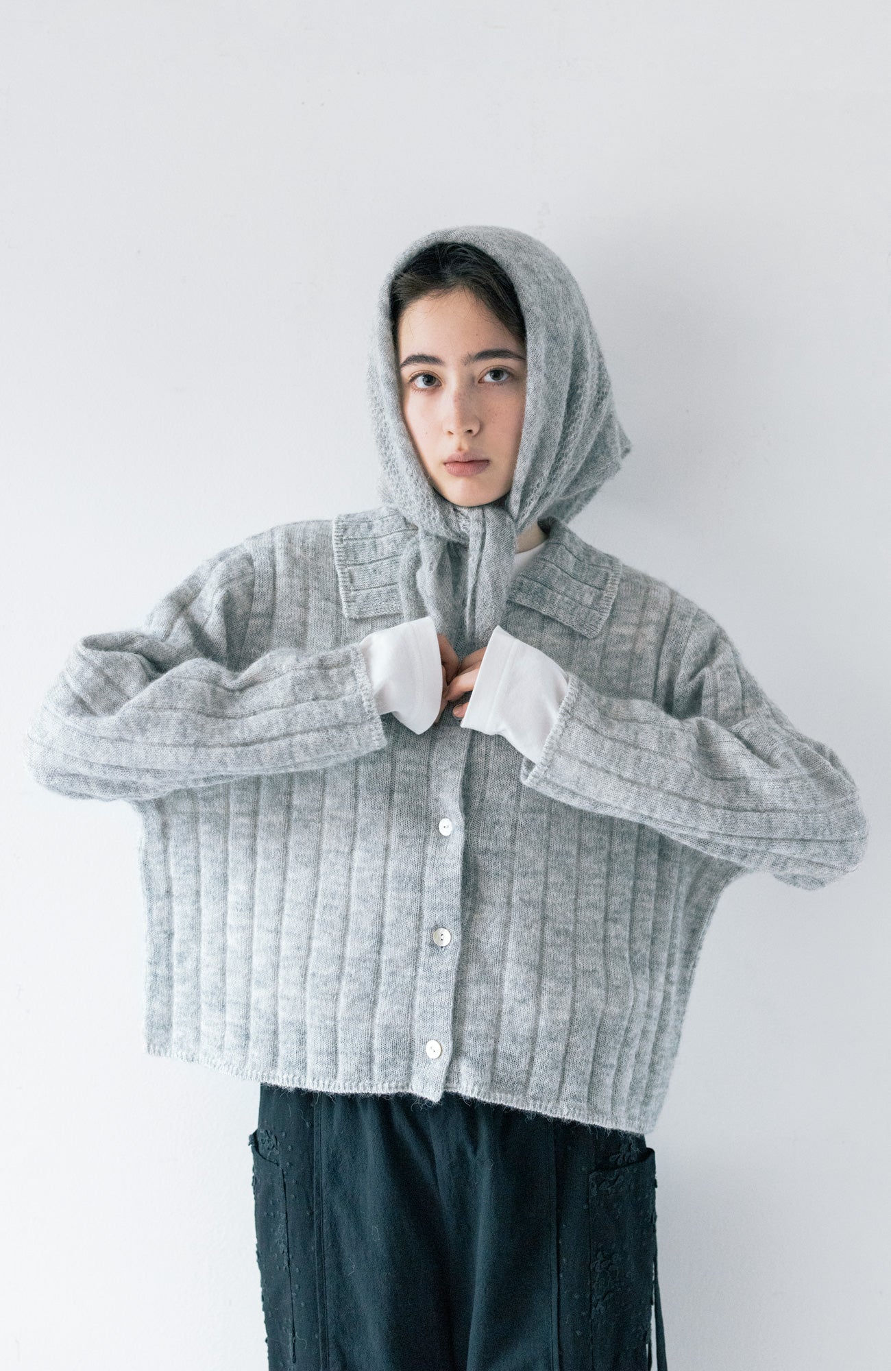 ワイドカラーニットカーディガン(2025 Autumn & Winter Collection)