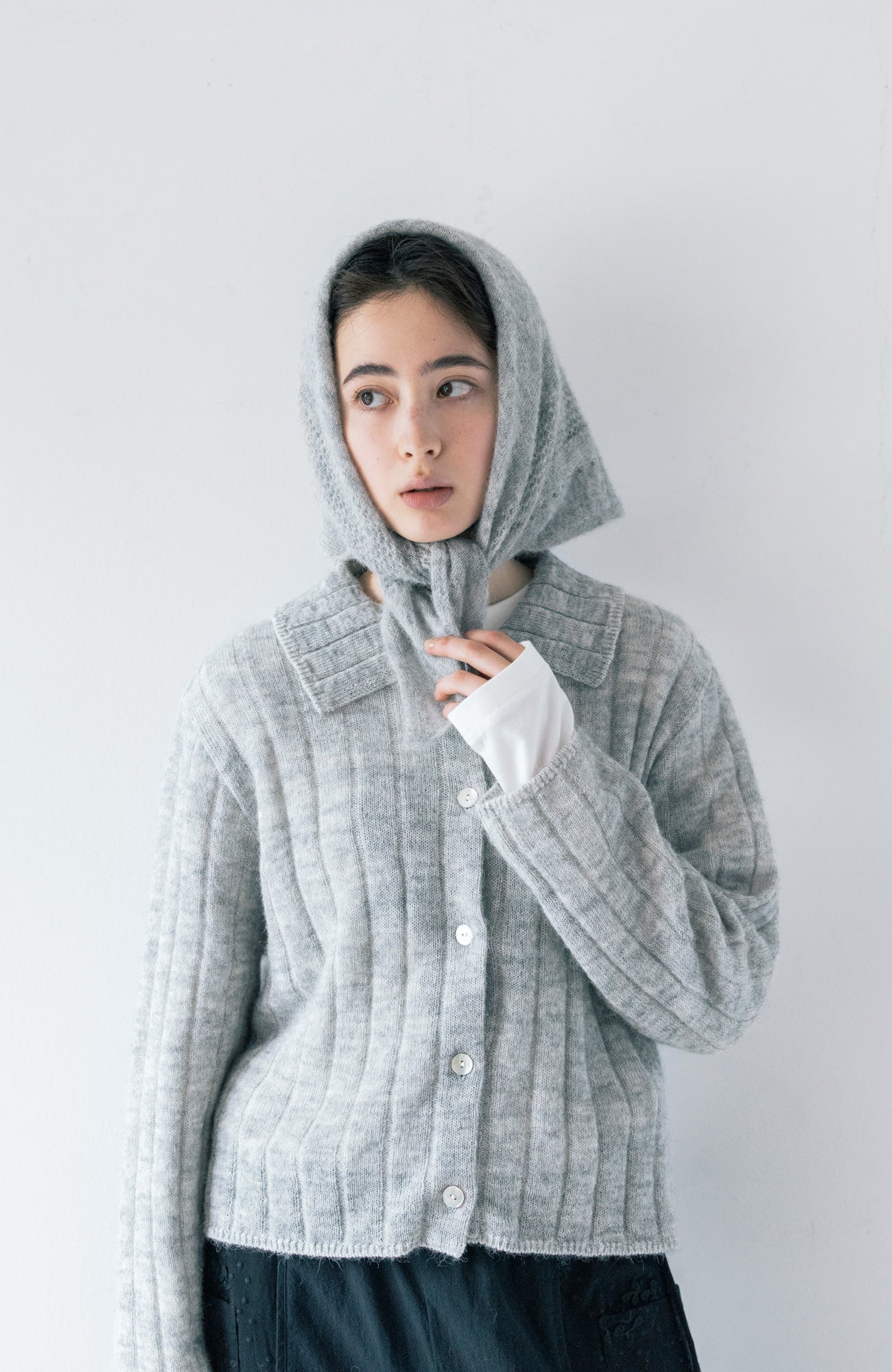 ワイドカラーニットカーディガン(2025 Autumn & Winter Collection)