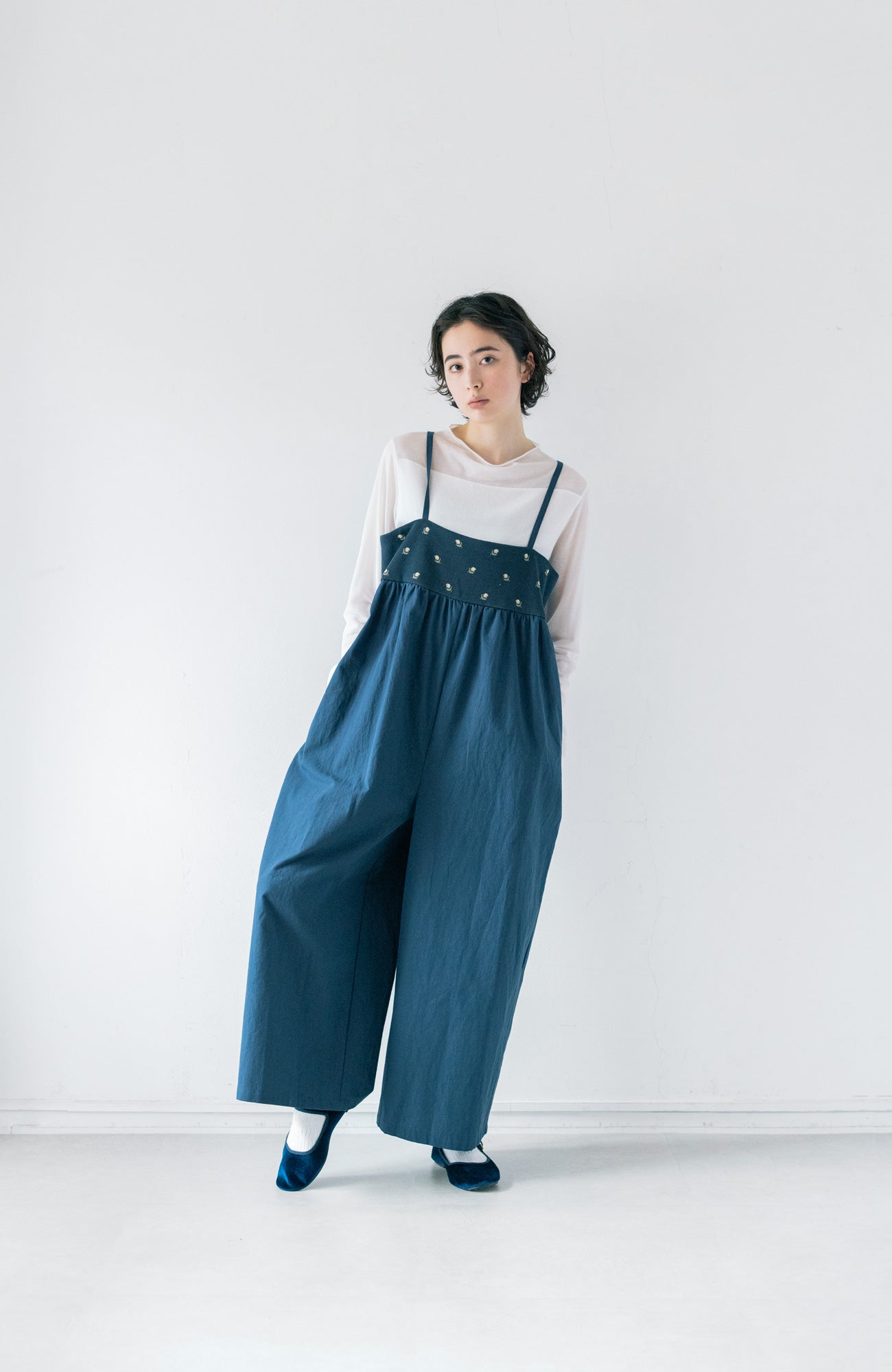boutons knit yoke overalls (2025 Autumn &amp; Winter Collection)