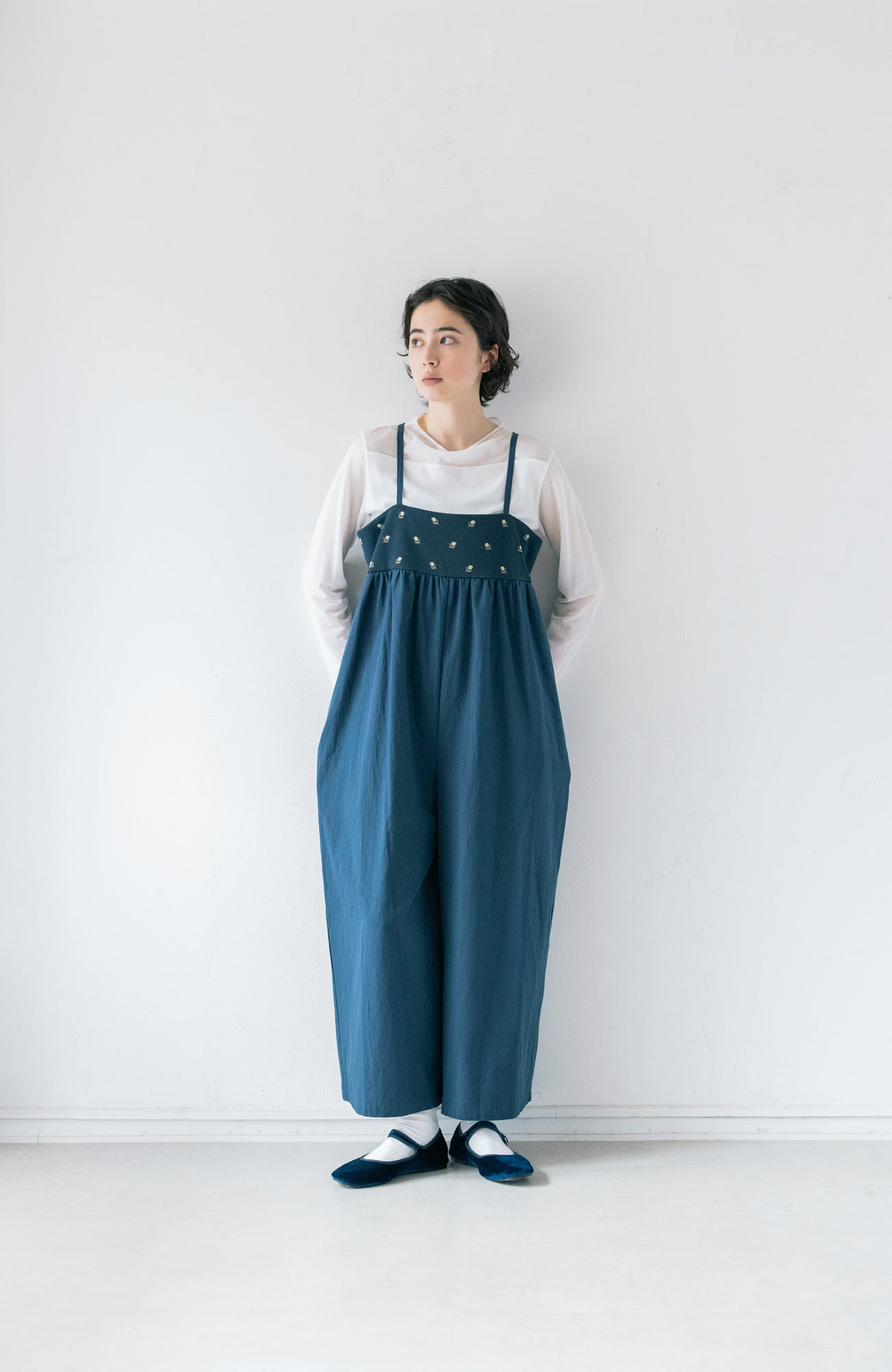 boutons knit yoke overalls (2025 Autumn &amp; Winter Collection)