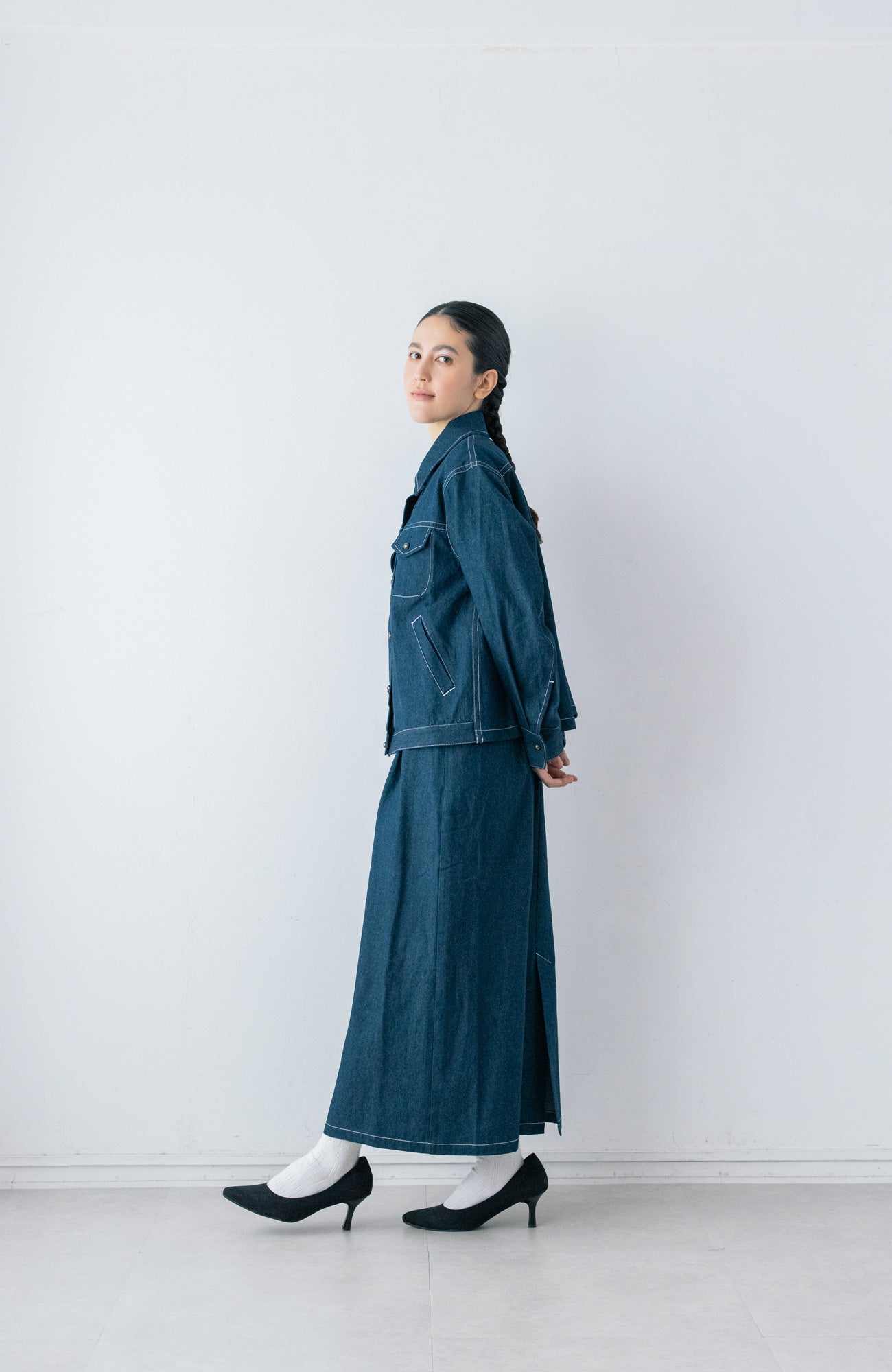 バックフレアデニムジャケット(2026 Spring Collection)