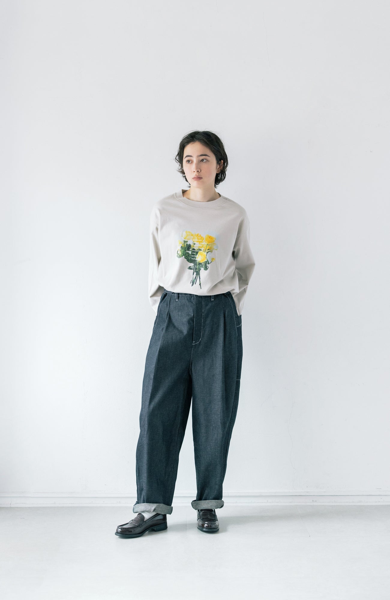 bouquet long sleeve T-shirt collar (2025 Autumn &amp; Winter Collection)