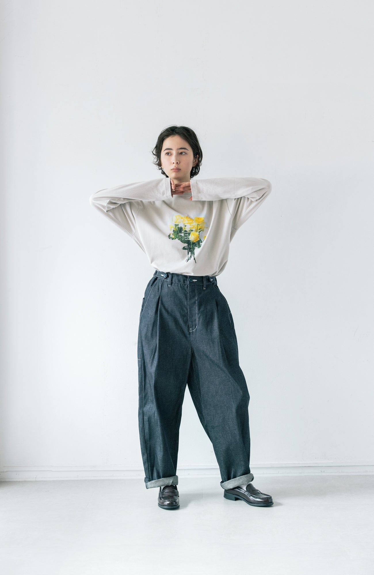 bouquet long sleeve T-shirt collar (2025 Autumn &amp; Winter Collection)