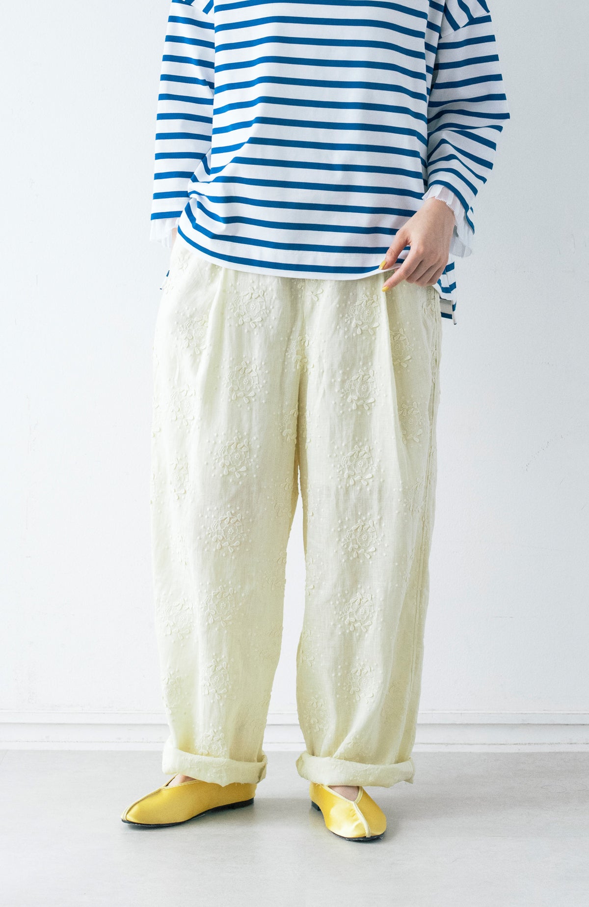 ネストローブ　エンブロイダリーリネン ドロワーズパンツ エンブロイダリーリネンドロワーズパンツ ネストローブ エンブロイ