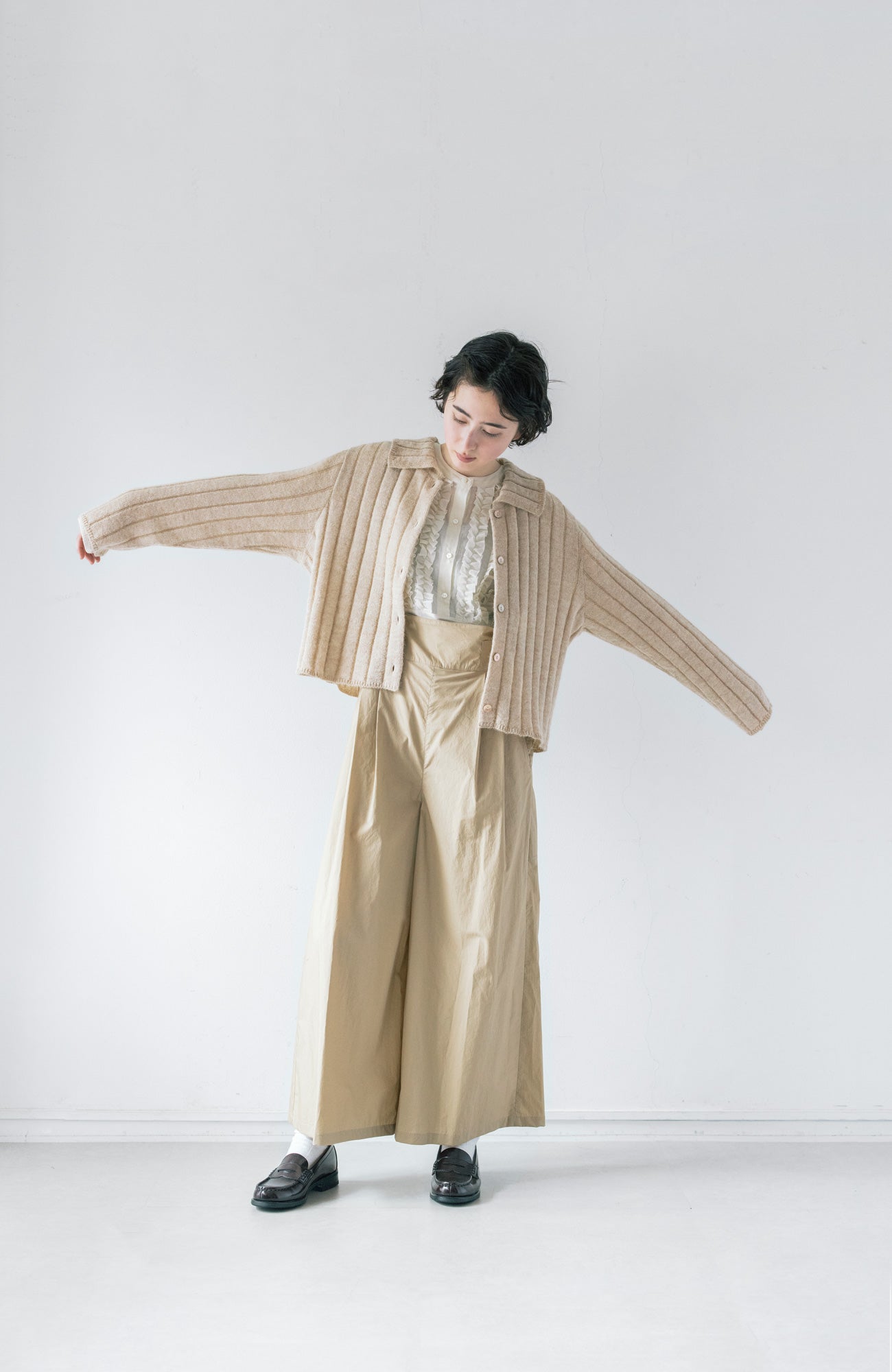ワイドカラーニットカーディガン(2025 Autumn & Winter Collection)