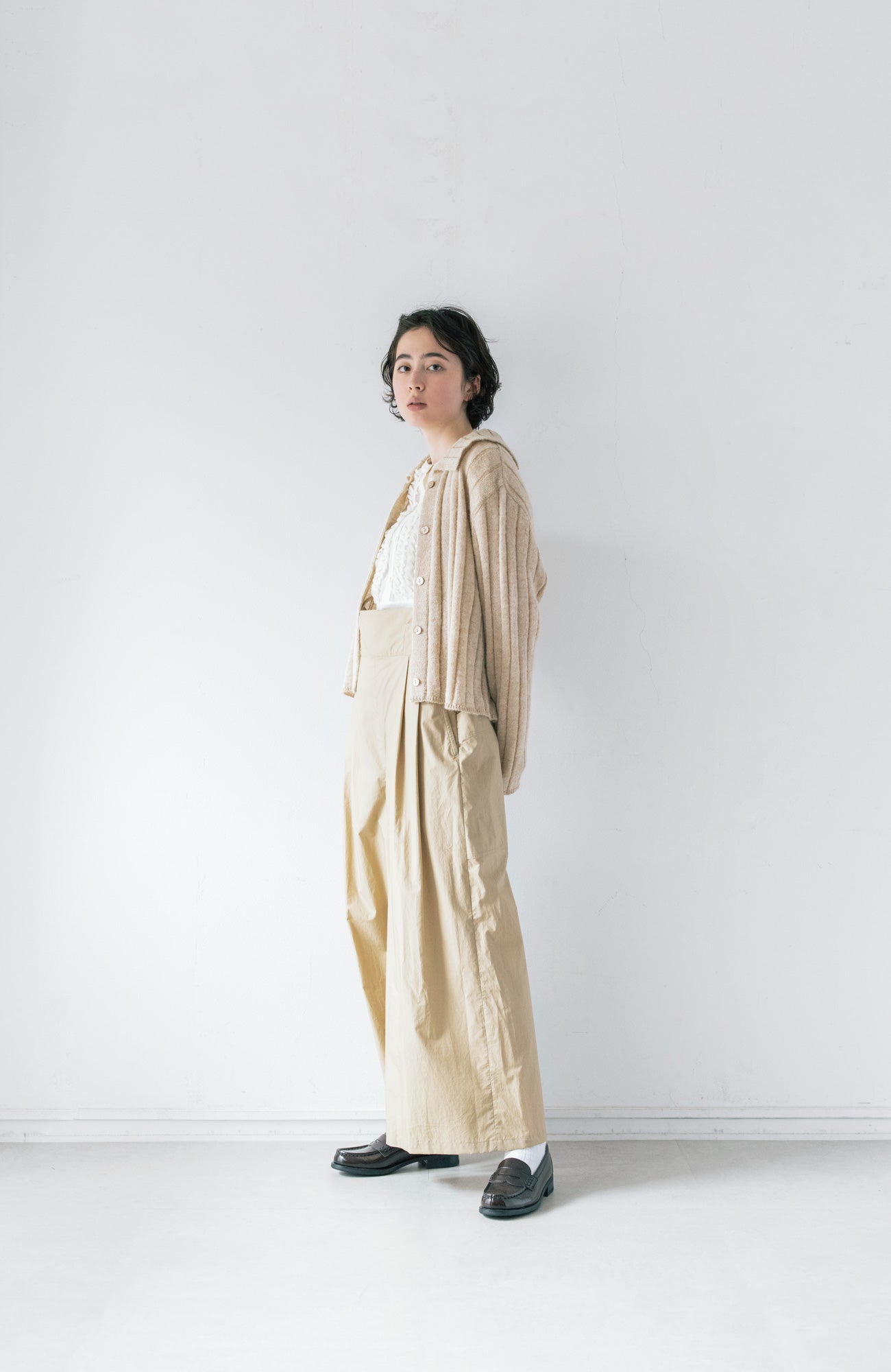 ワイドカラーニットカーディガン(2025 Autumn & Winter Collection)