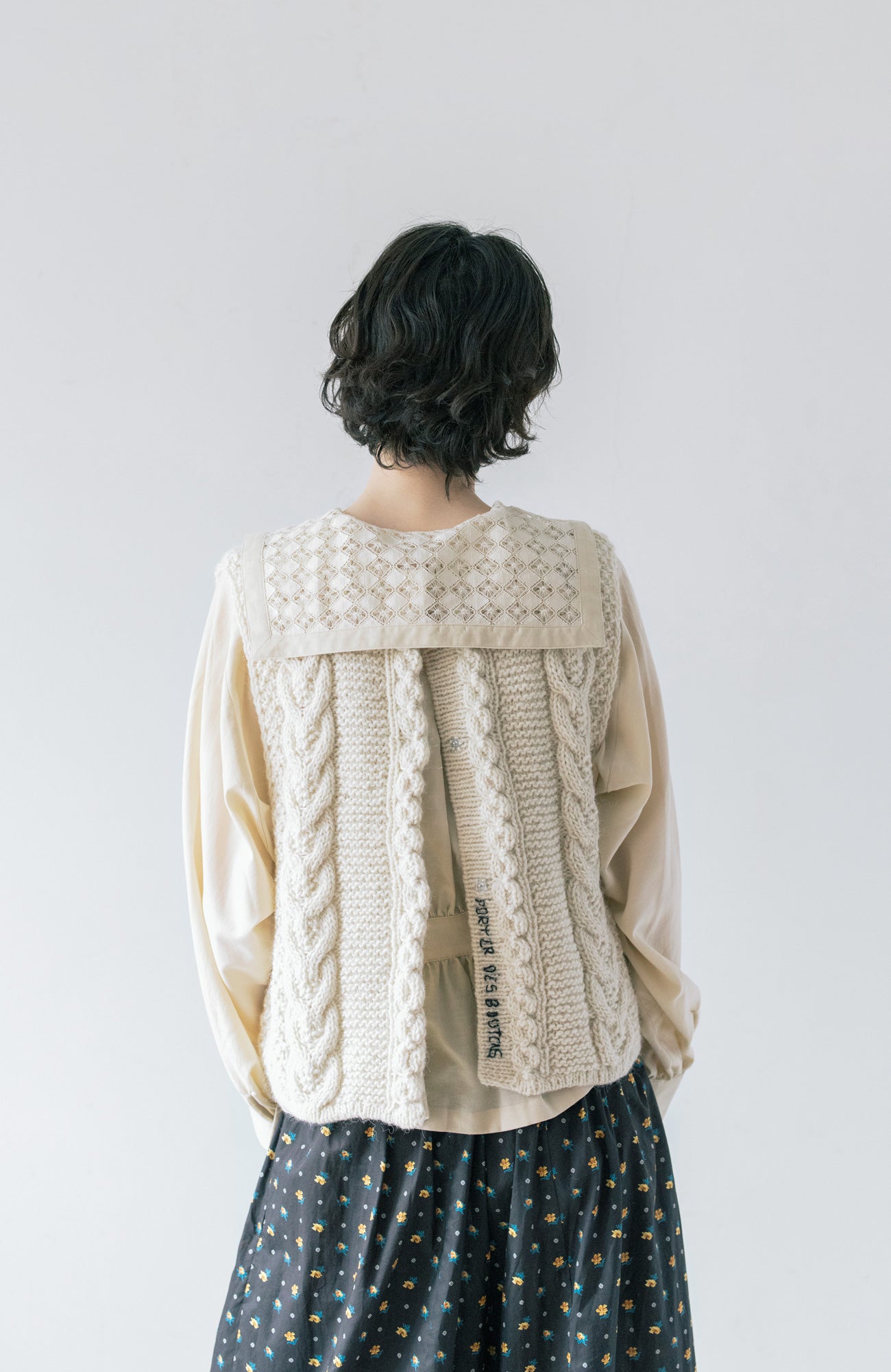 手編み2wayニットベスト(2025 Autumn & Winter Collection)