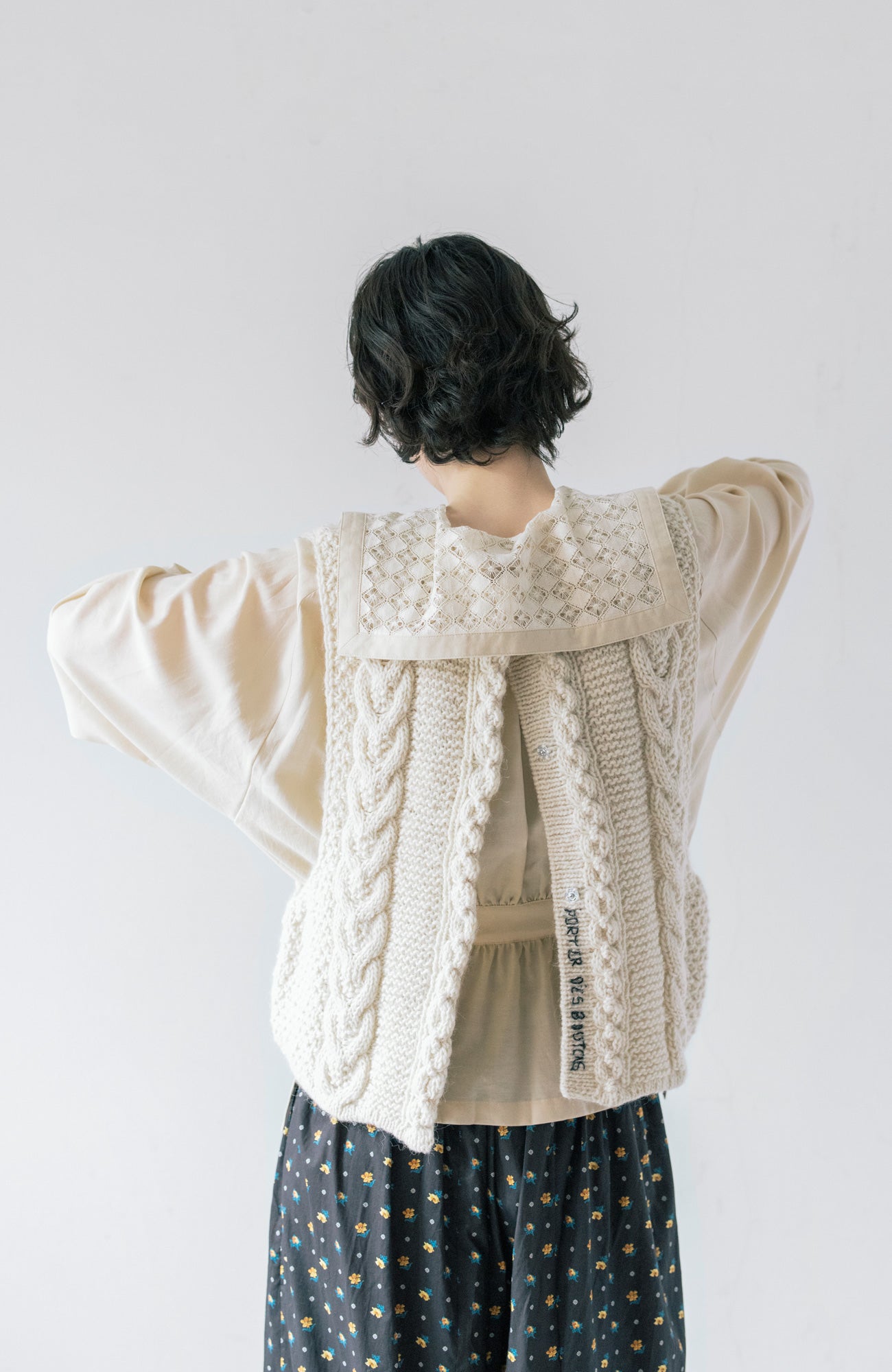 手編み2wayニットベスト(2025 Autumn & Winter Collection)
