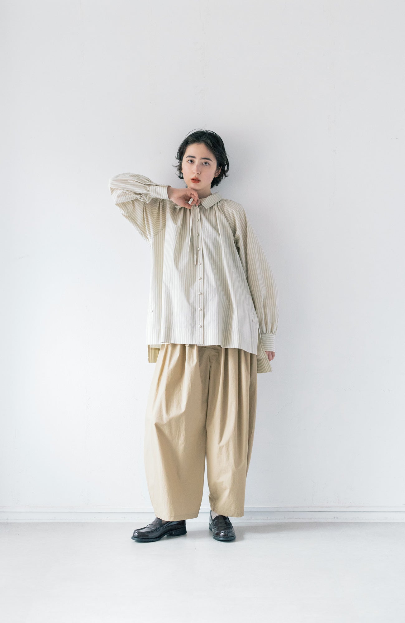 ２wayカラーシャツ/ストライプ(2025 Autumn & Winter Collection)