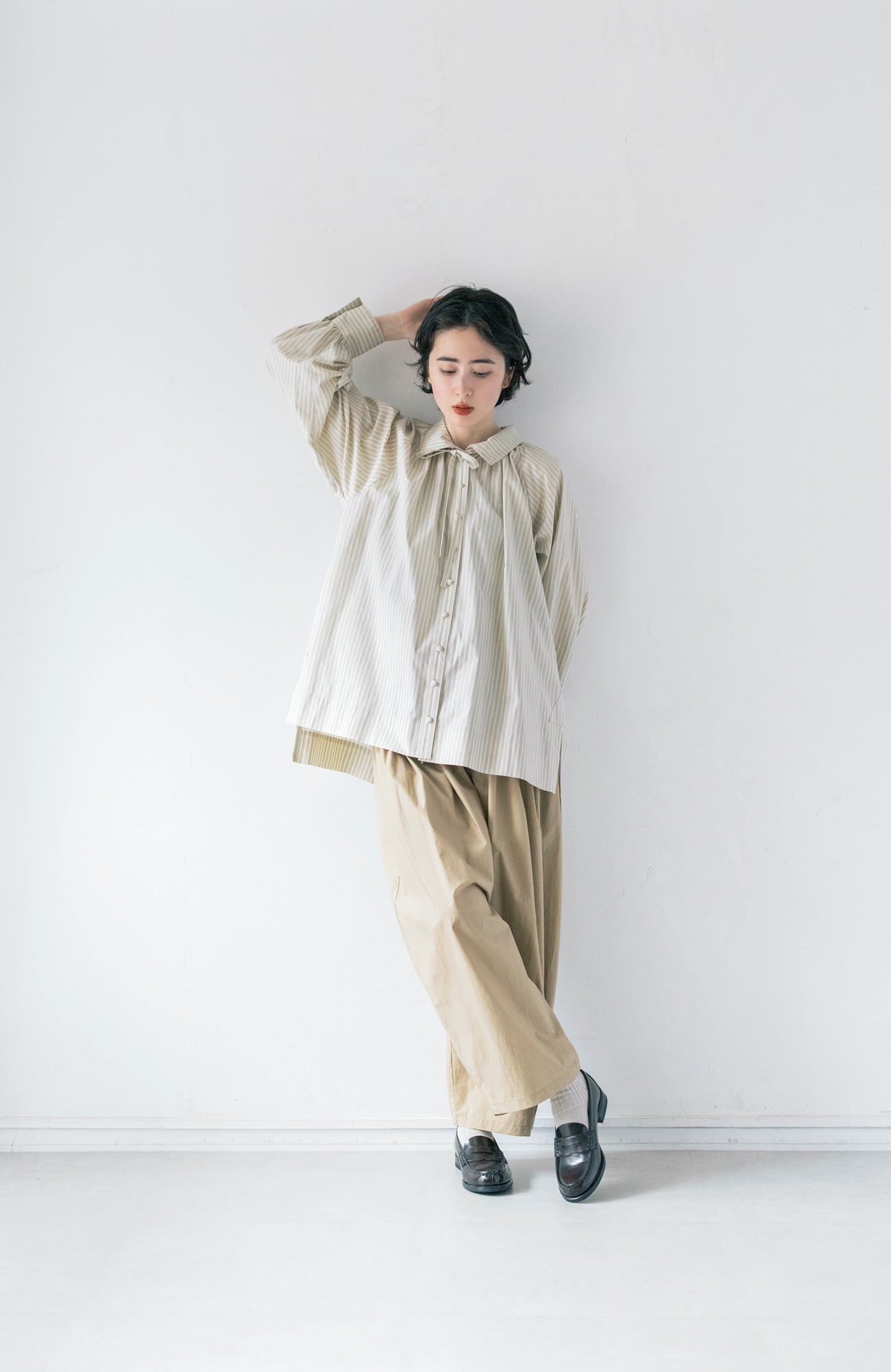 ２wayカラーシャツ/ストライプ(2025 Autumn & Winter Collection)