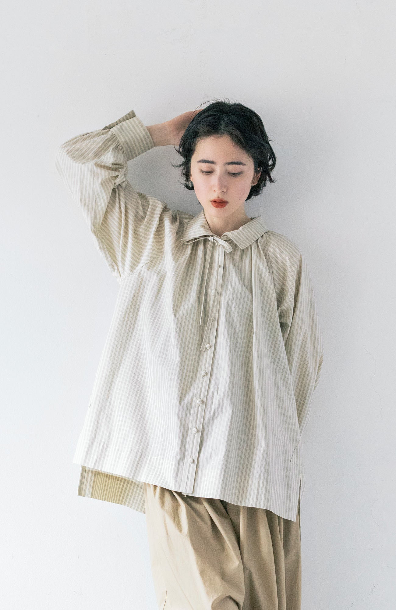 ２wayカラーシャツ/ストライプ(2025 Autumn & Winter Collection)