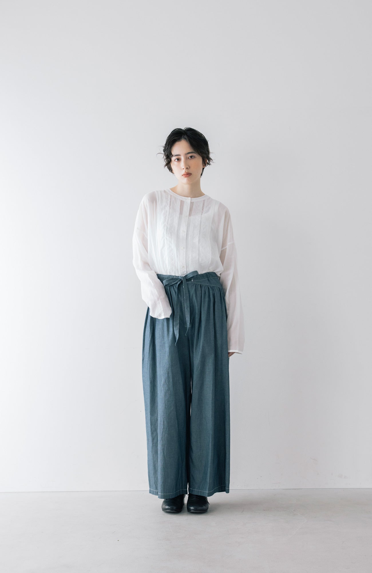 2.8ozデニムリボンワイドパンツ(2026 Summer Collection)