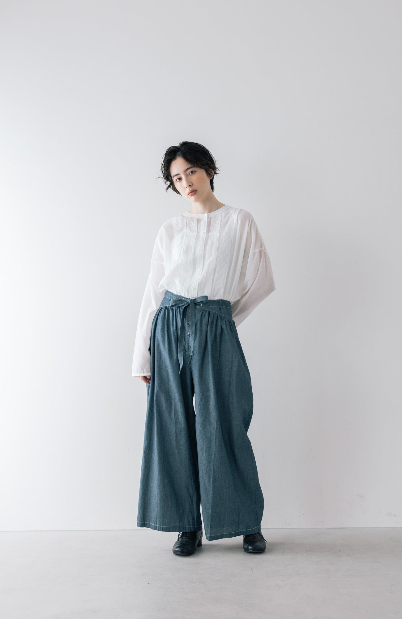 2.8ozデニムリボンワイドパンツ(2026 Summer Collection)