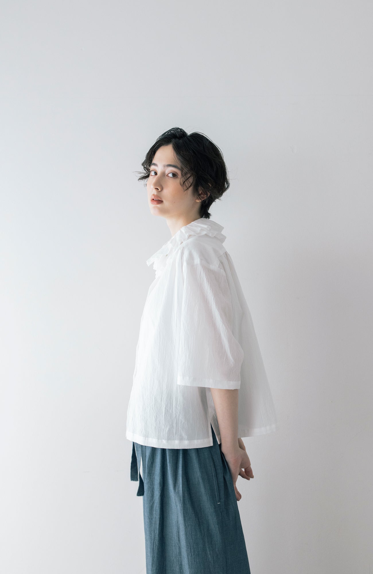 ダブルタックカラーブラウス(2026 Summer Collection)