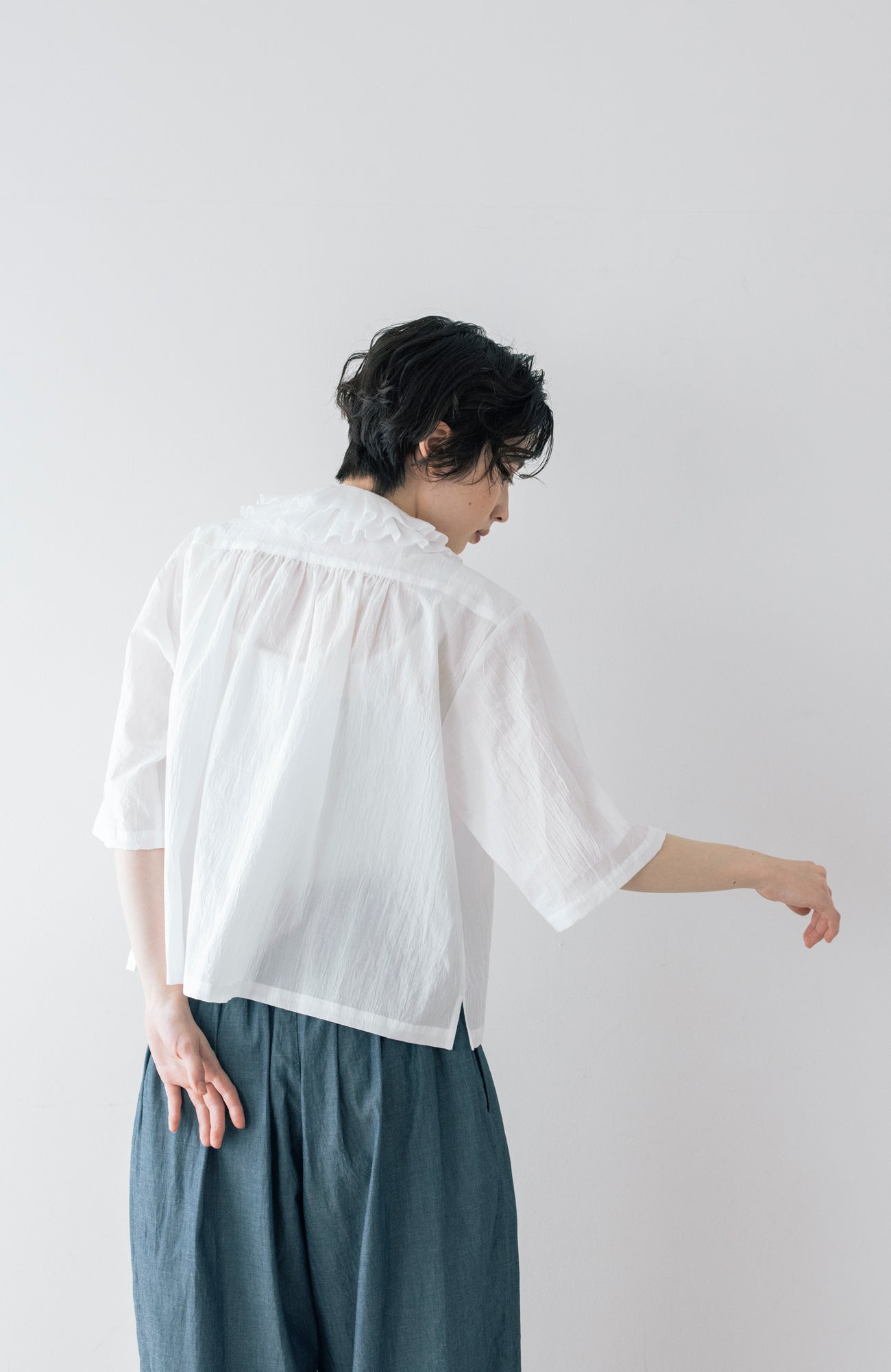 ダブルタックカラーブラウス(2026 Summer Collection)