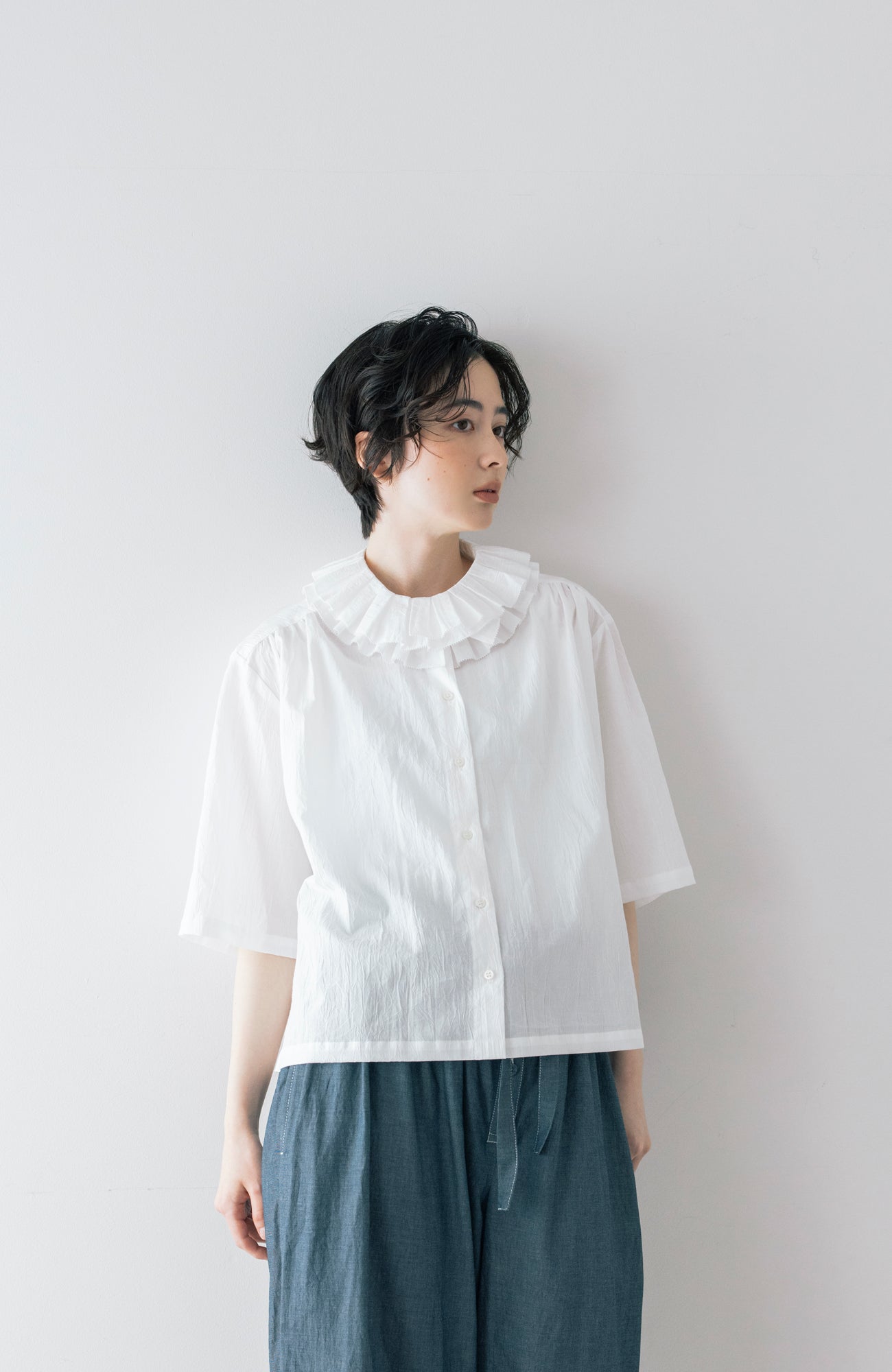 ダブルタックカラーブラウス(2026 Summer Collection)