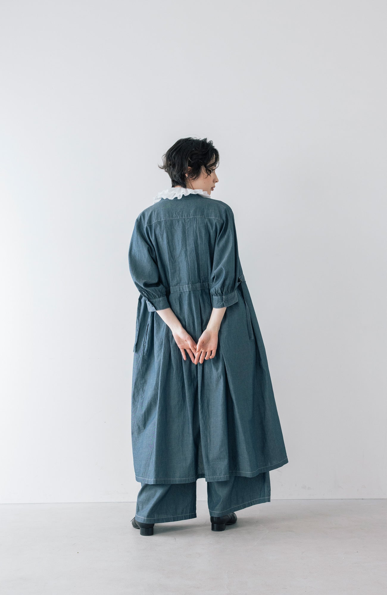 2.8ozデニムワイドタックワンピース(2026 Summer Collection)