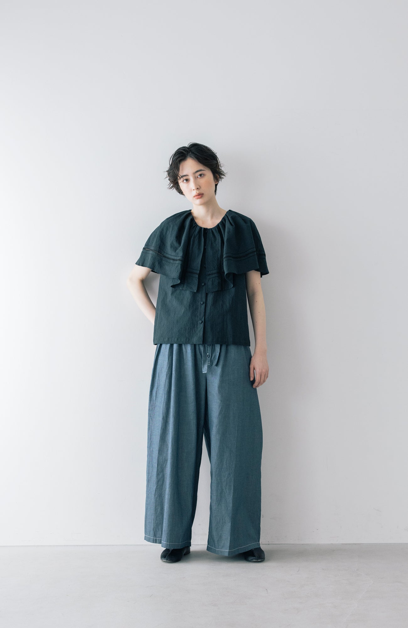 ワイドカラーブラウス(2026 Summer Collection)