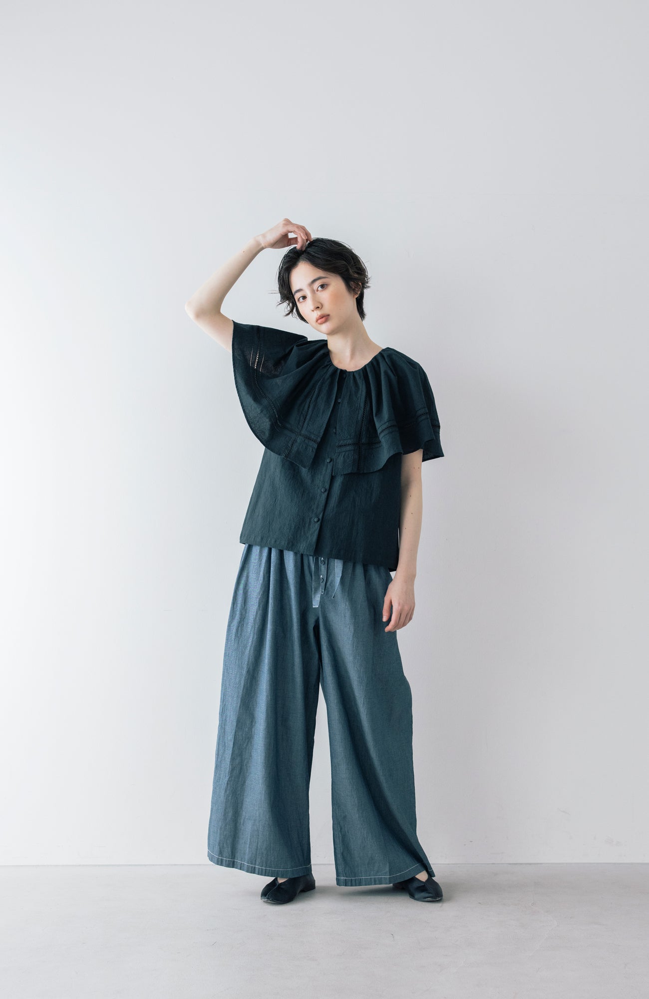 ワイドカラーブラウス(2026 Summer Collection)