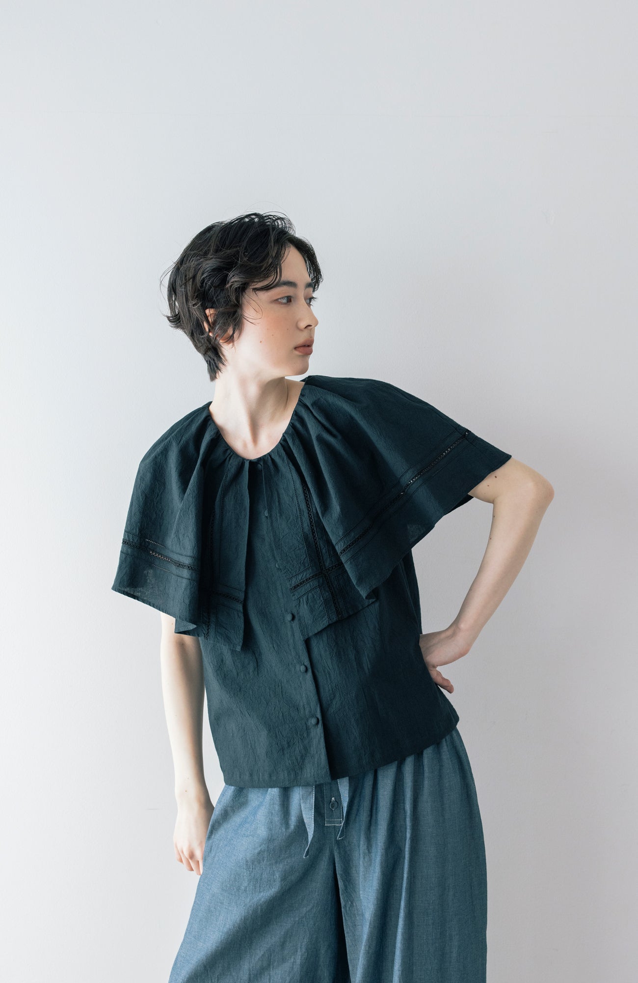 ワイドカラーブラウス(2026 Summer Collection)