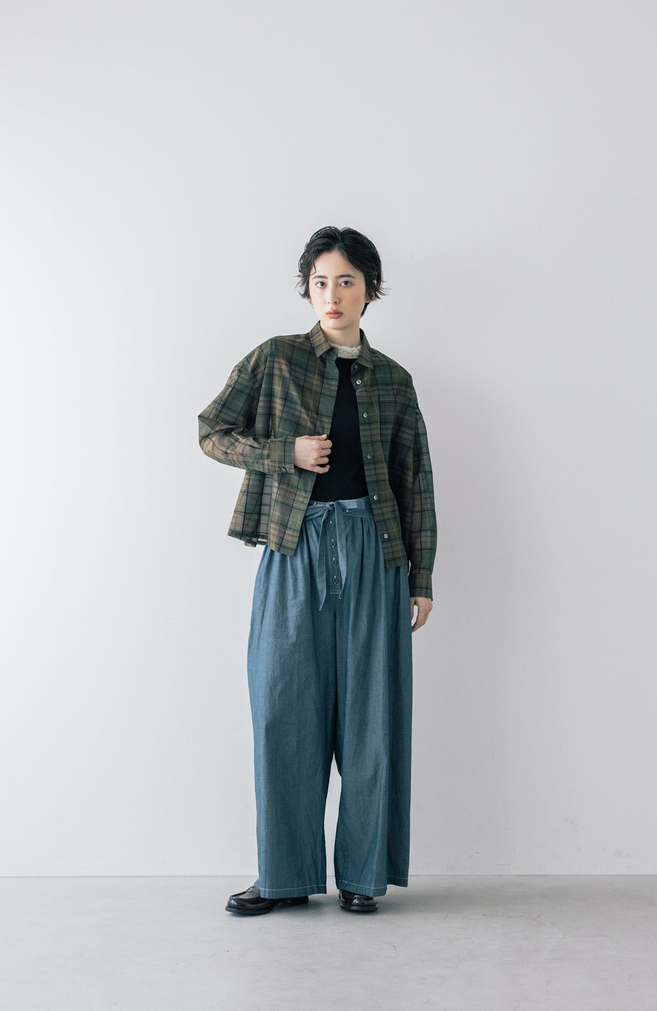 シアーチェックシャツ(2026 Summer Collection)