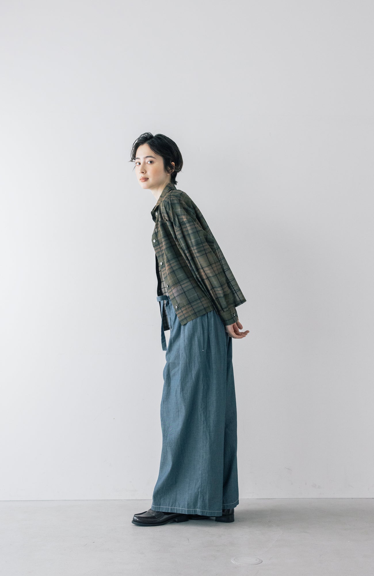 シアーチェックシャツ(2026 Summer Collection)