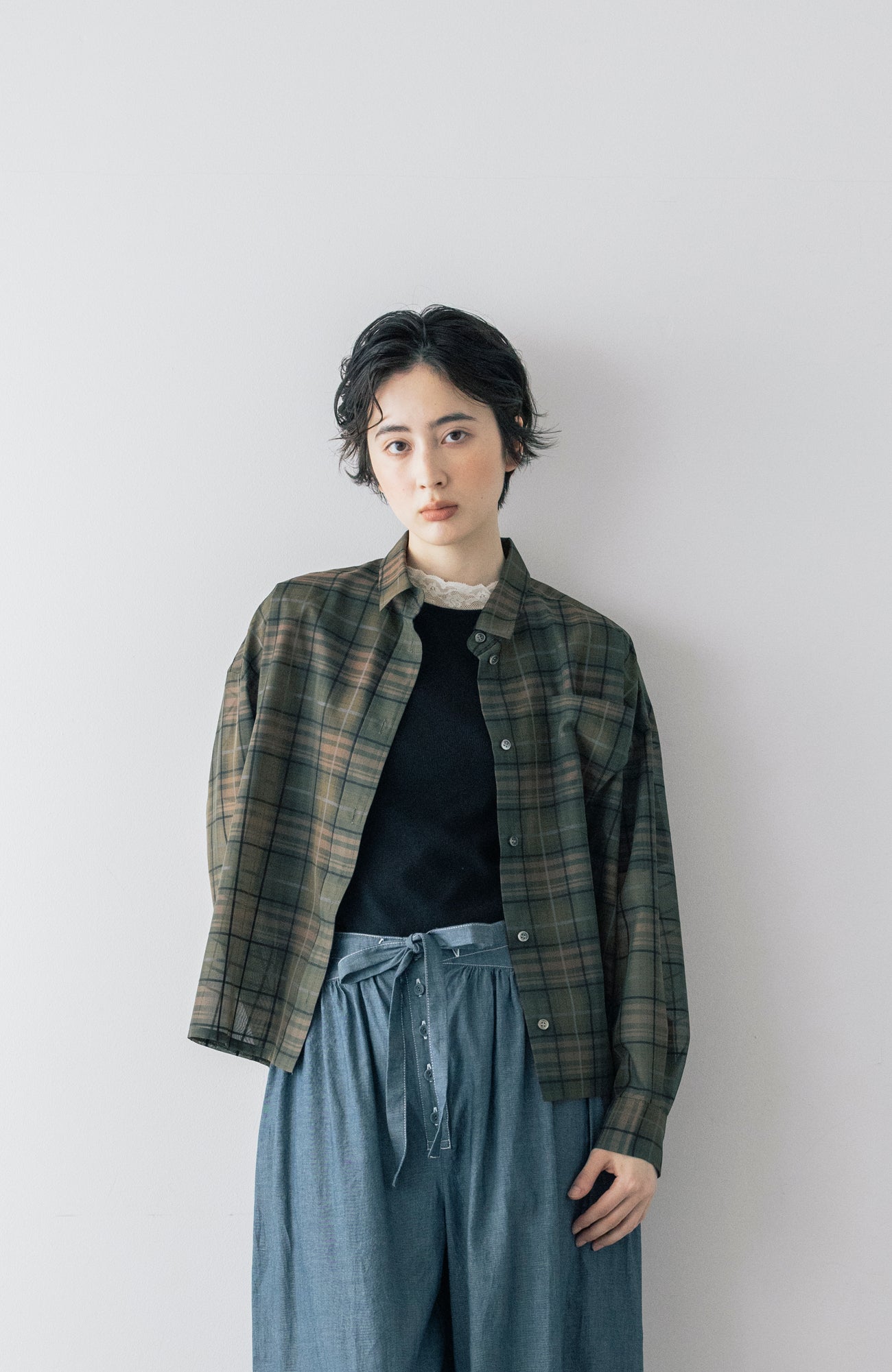 シアーチェックシャツ(2026 Summer Collection)