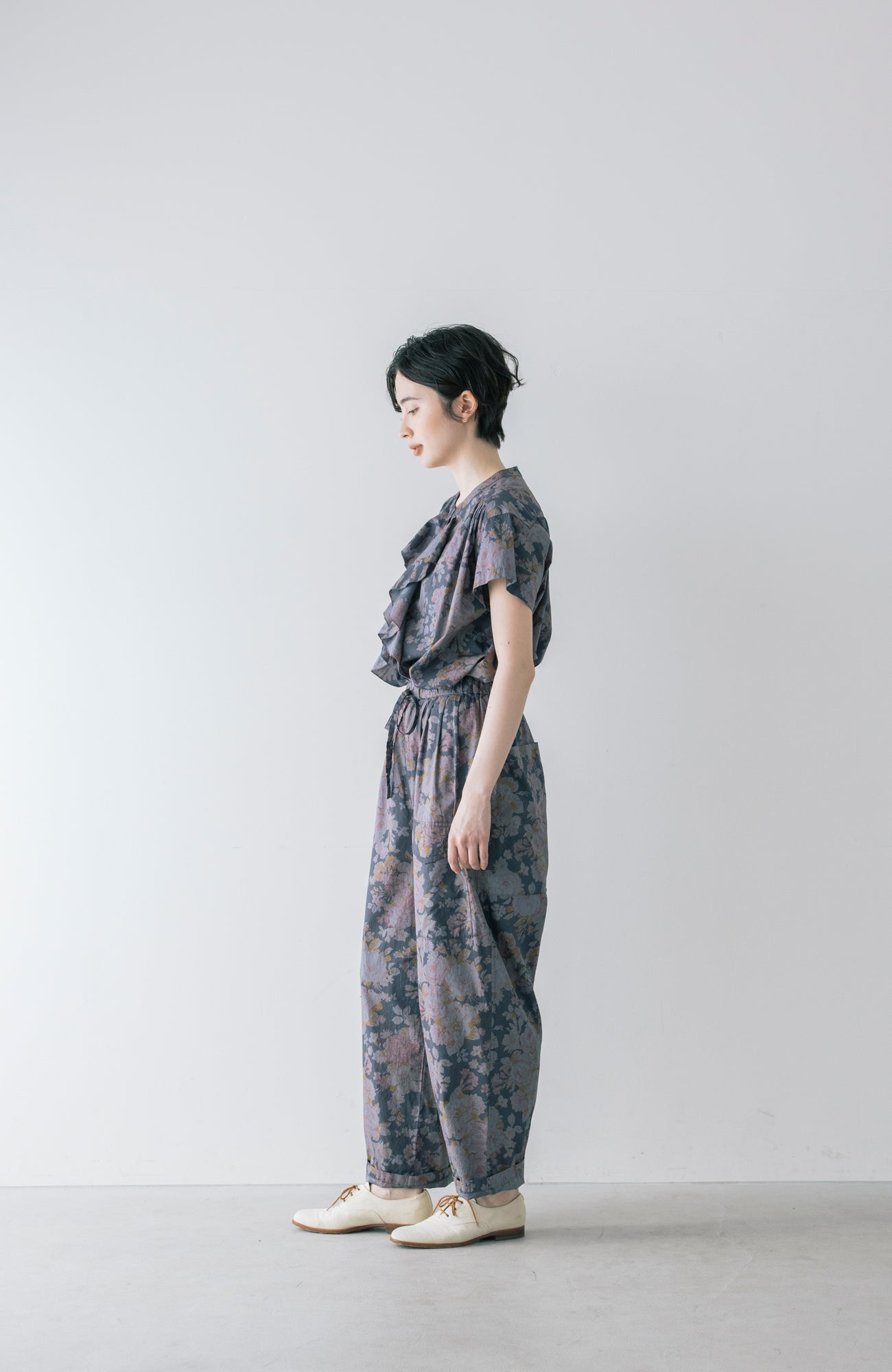 LIBERTY PRINTフロントラッフルブラウス(2026 Summer Collection)