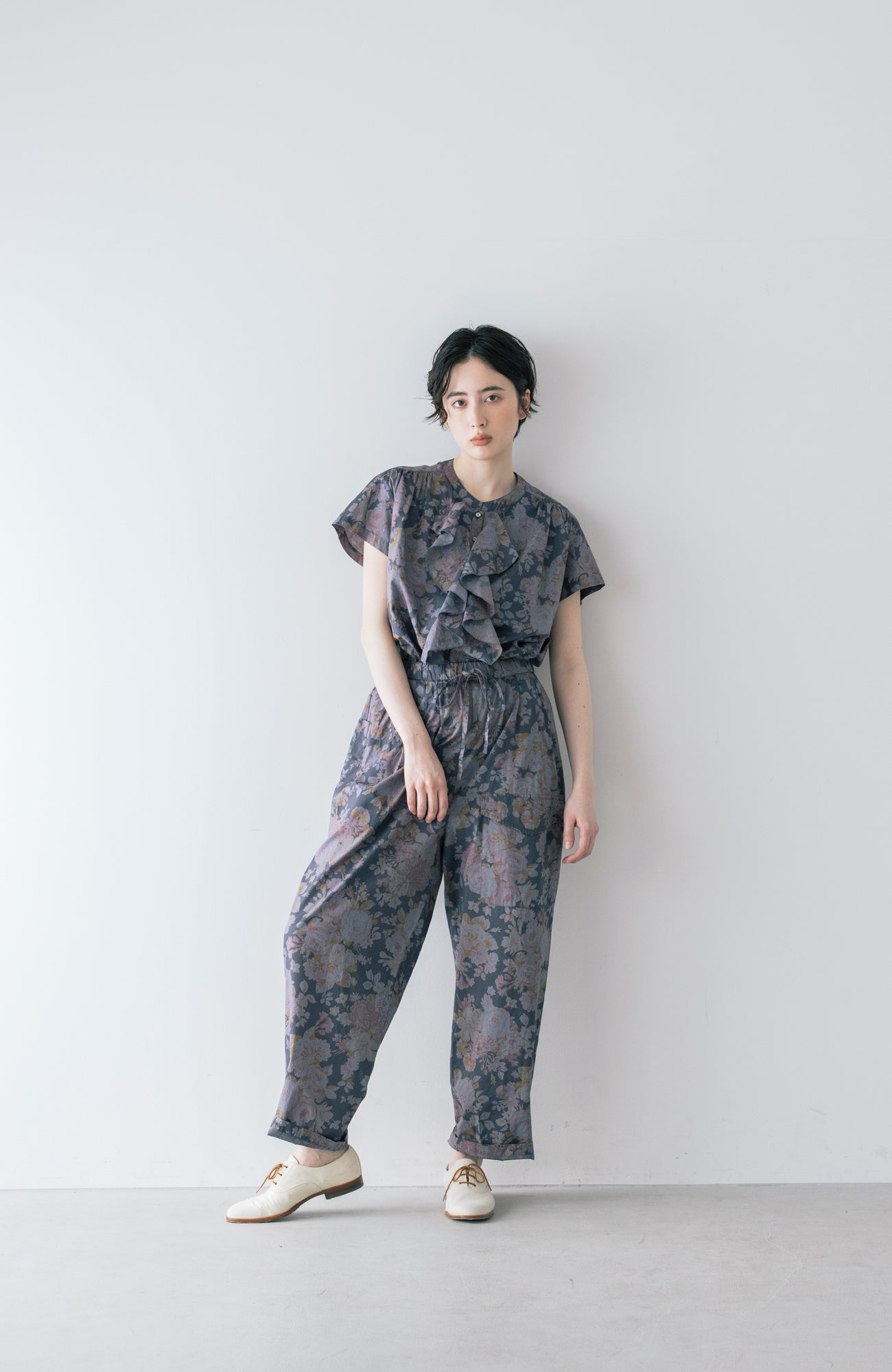 LIBERTY PRINTフロントラッフルブラウス(2026 Summer Collection)