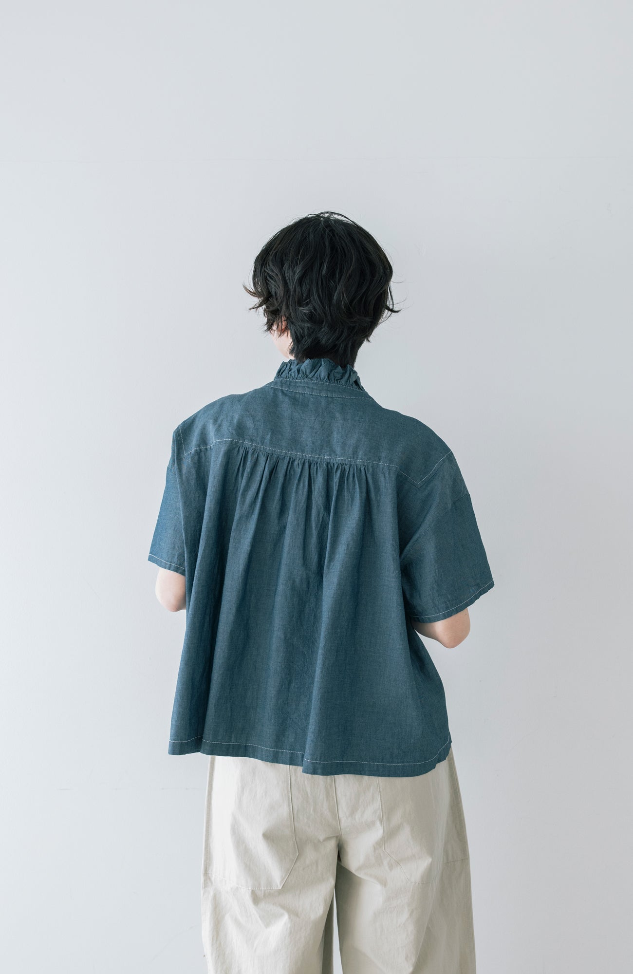 2.8ozデニムタッセルブラウス(2026 Summer Collection)