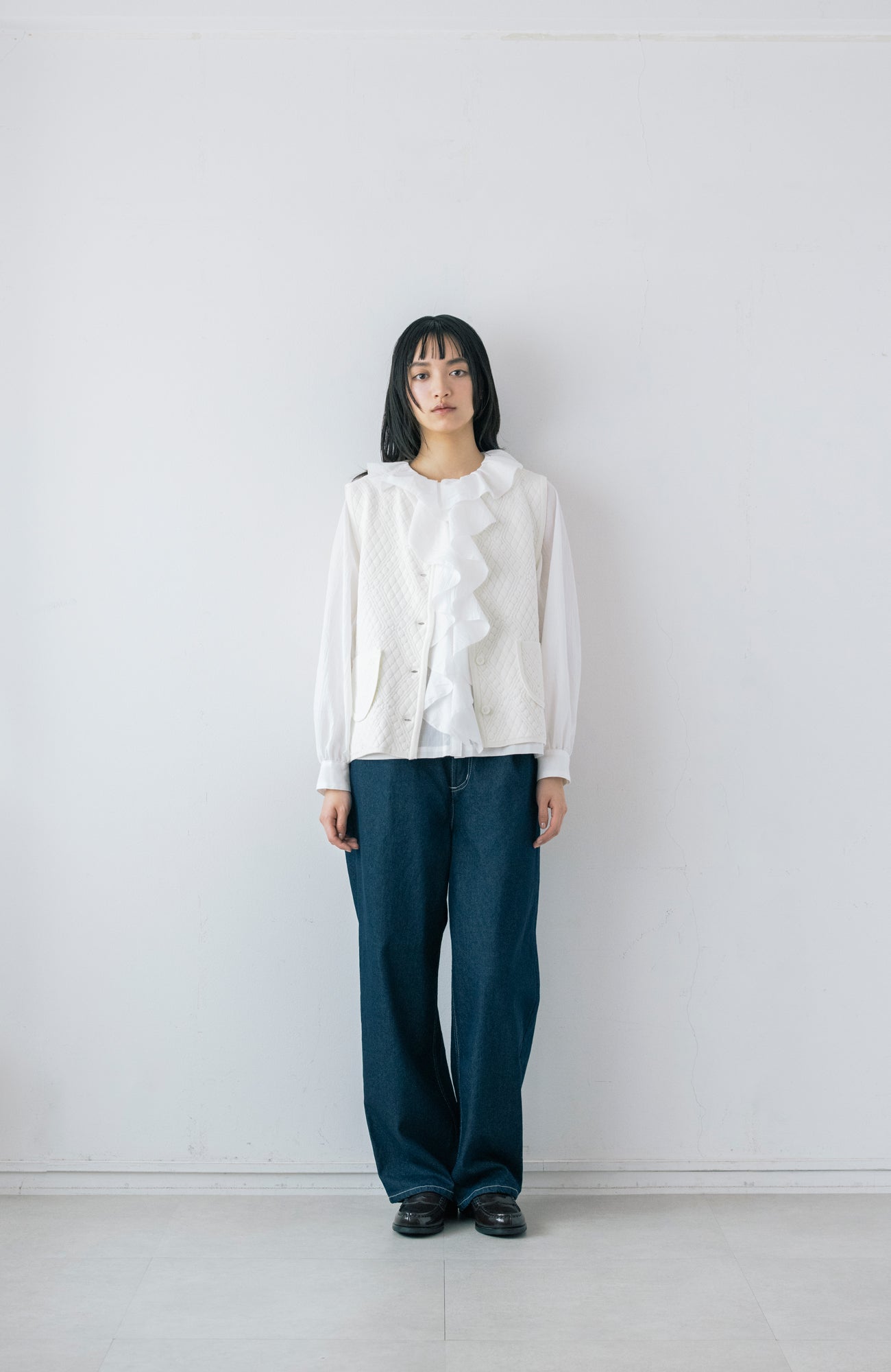 キルト柄ニットベスト(2026 Autumn Collection)