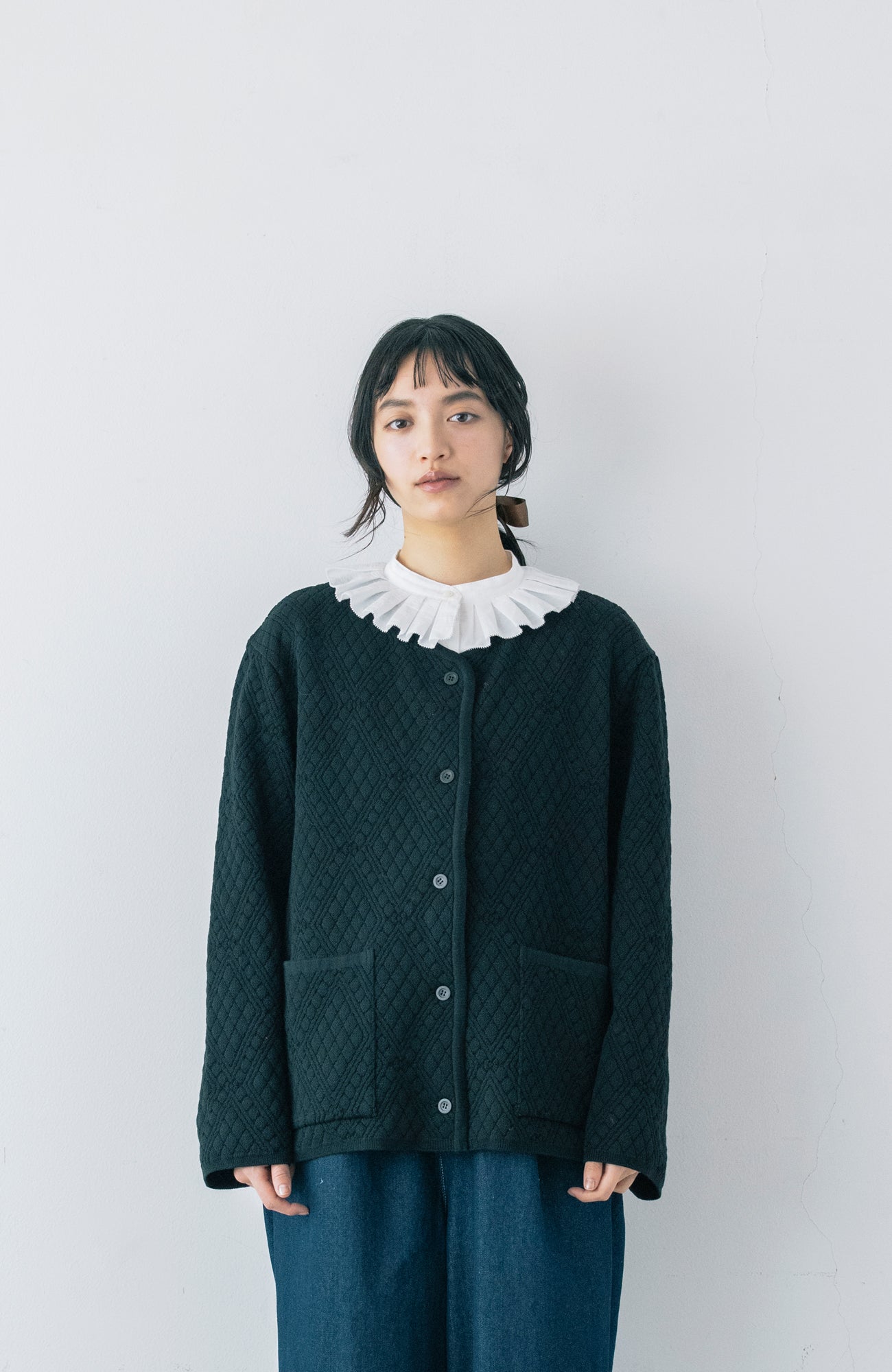 キルト柄ニットジャケット(2026 Autumn Collection)