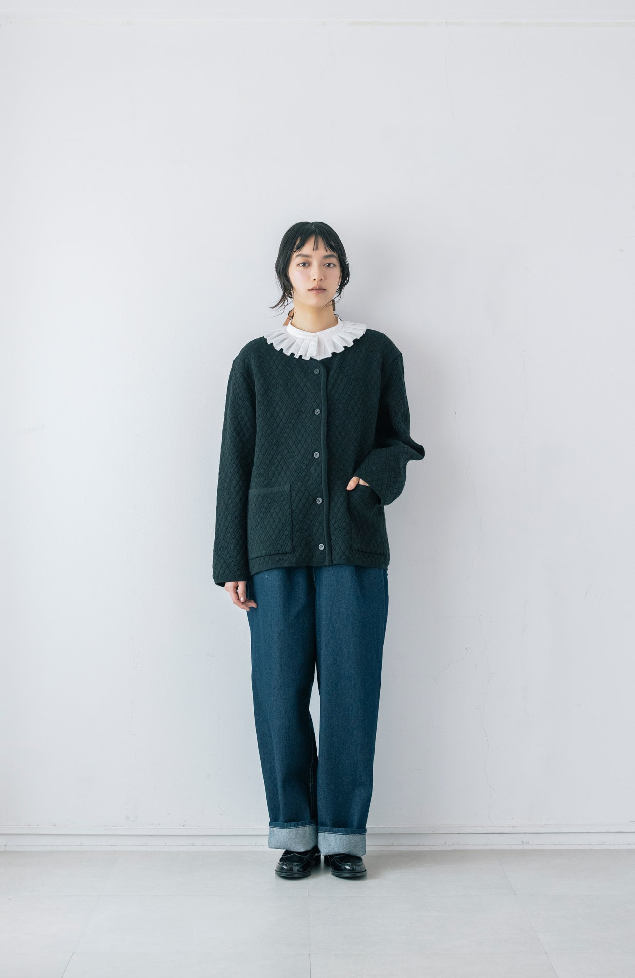 キルト柄ニットジャケット(2026 Autumn Collection)