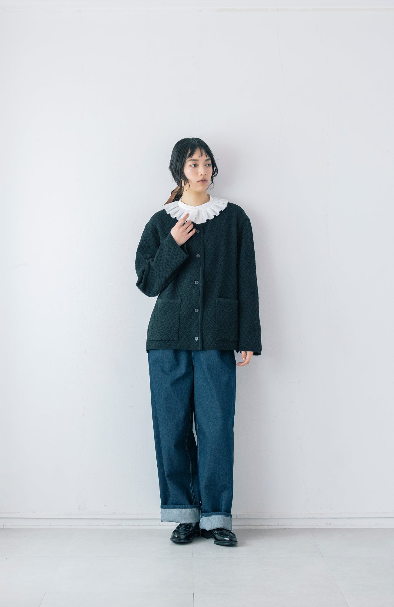 キルト柄ニットジャケット(2026 Autumn Collection)