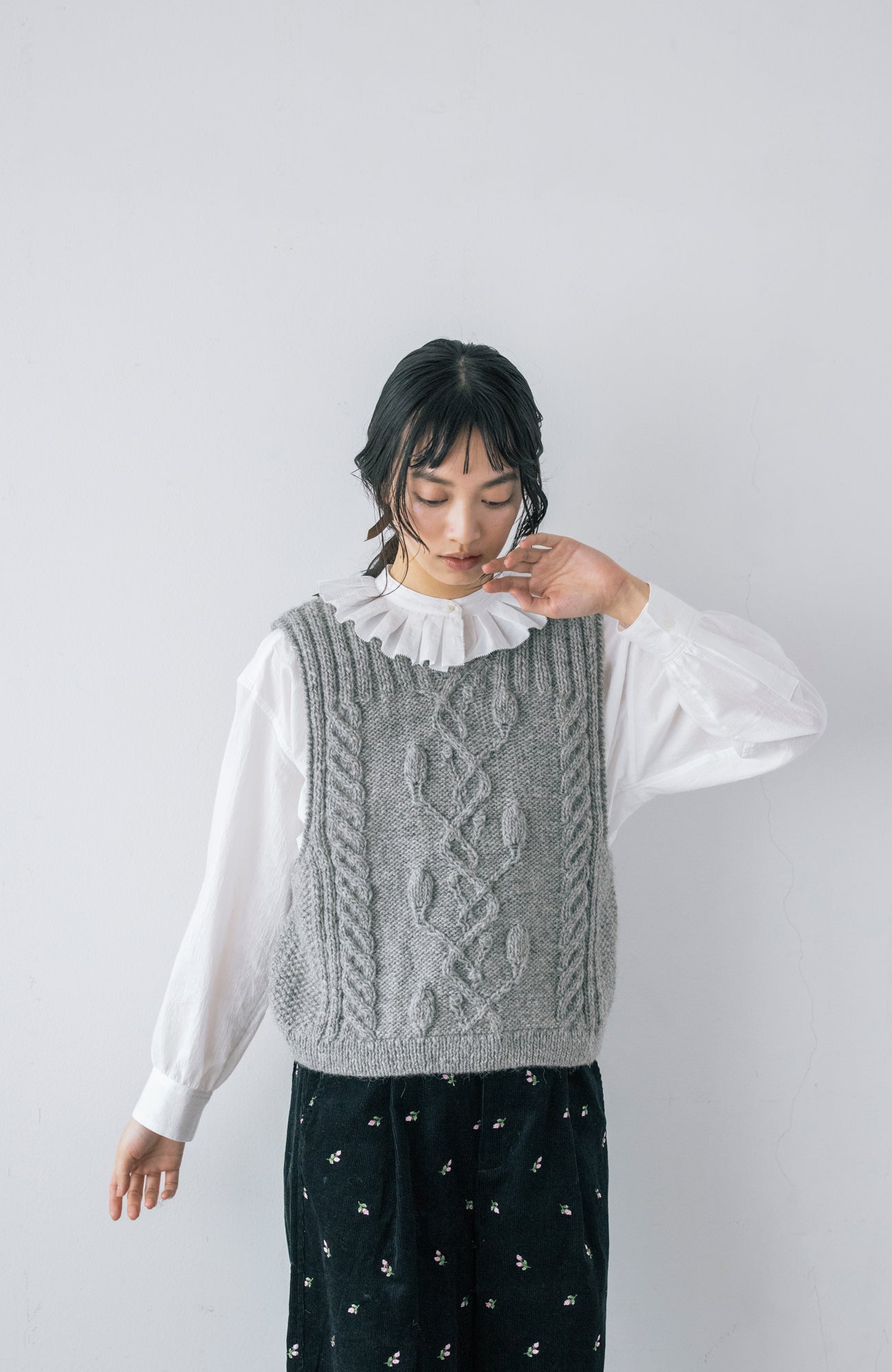 2wayアランハンドニットベスト(2026 Autumn Collection)