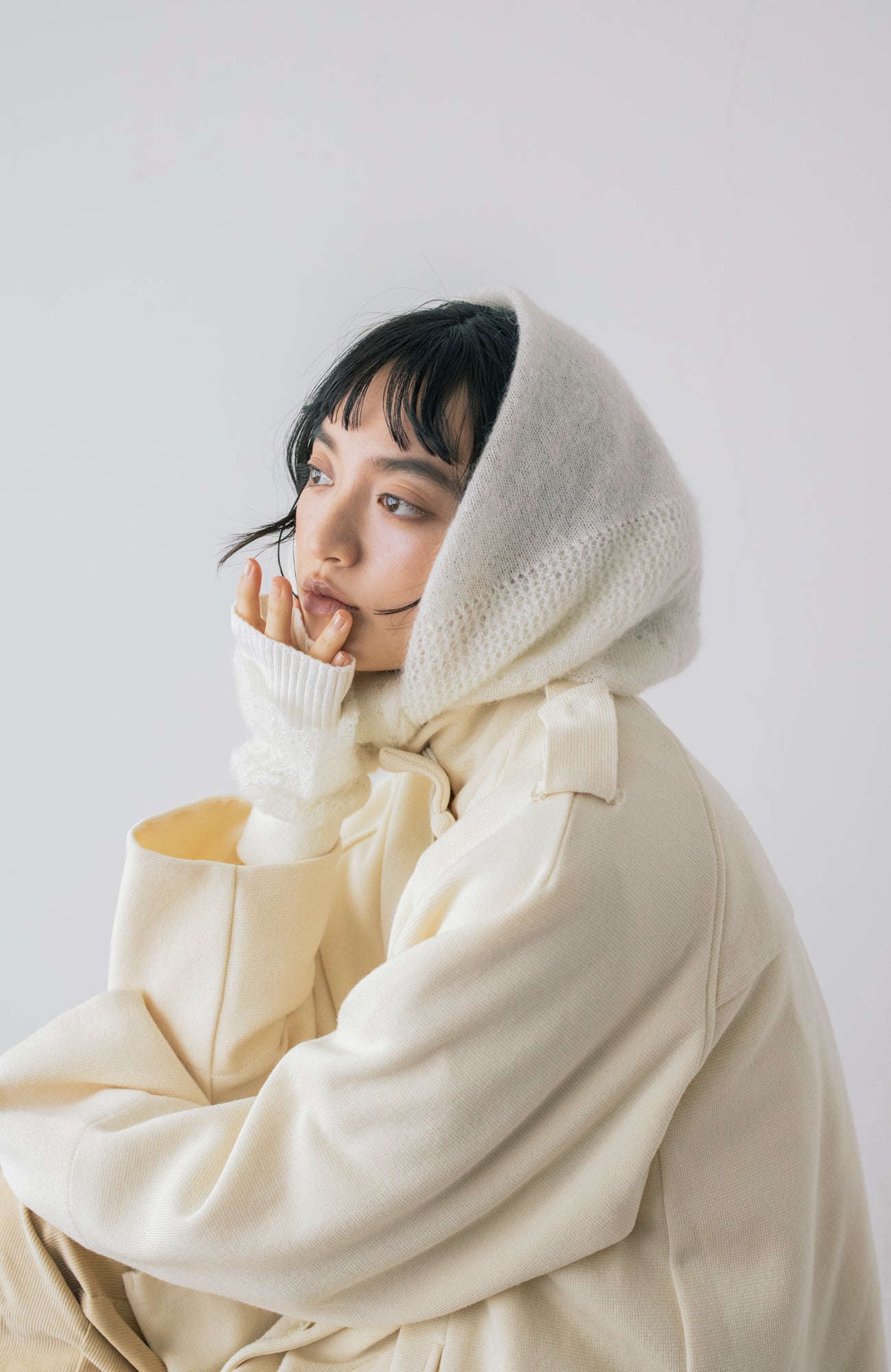 mohairスクエアストール(2026 Autumn Collection)