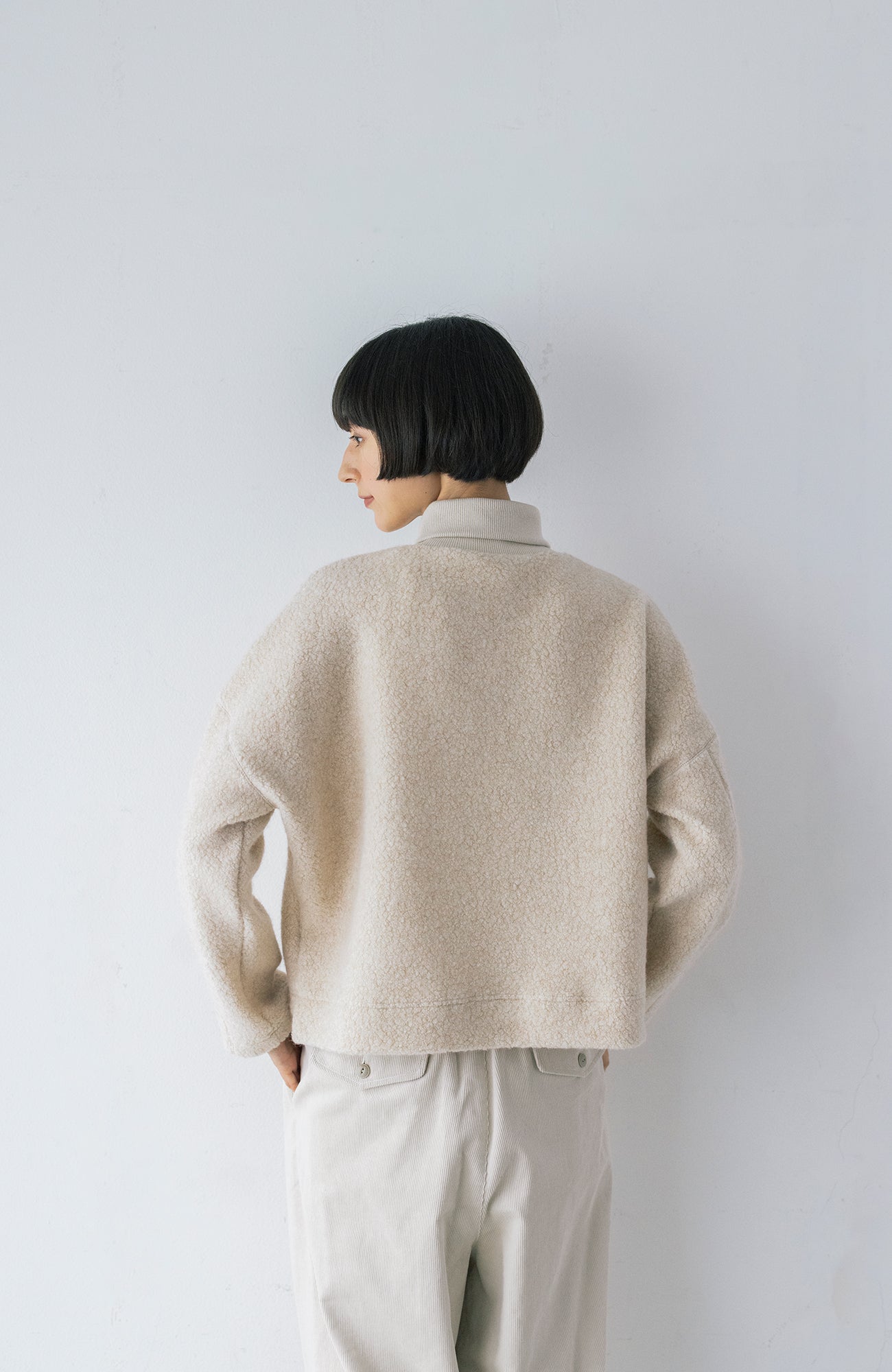 リブ襟ウールパイルプルオーバー(2026-2027 Winter & Pre-spring Collection)
