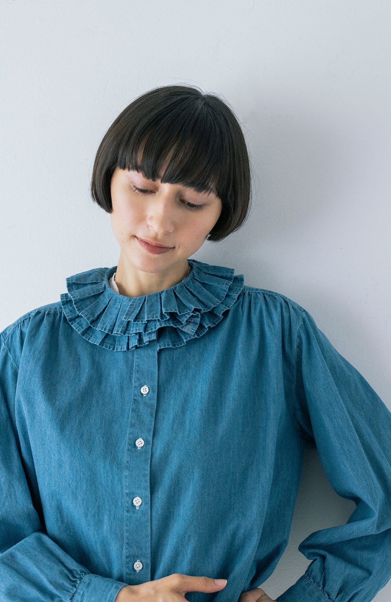 ダブルタックカラーブラウス(2026-2027 Winter & Pre-spring Collection)