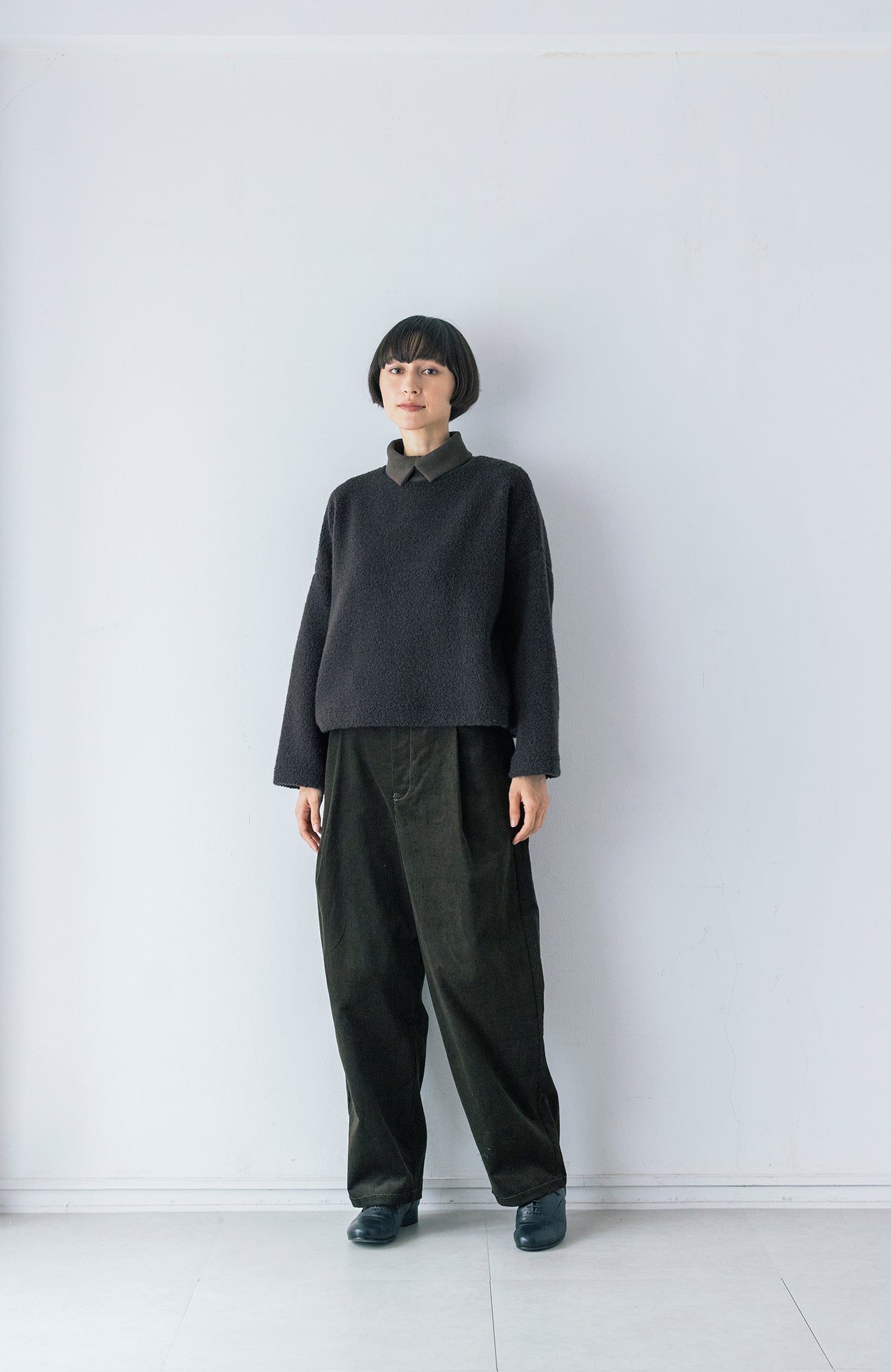 リブ襟ウールパイルプルオーバー(2026-2027 Winter & Pre-spring Collection)