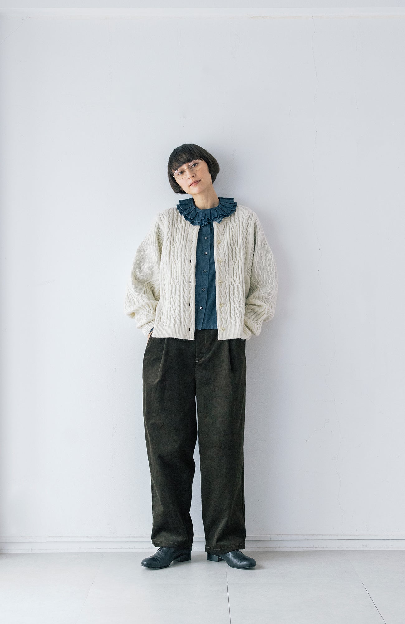 ダブルタックカラーブラウス(2026-2027 Winter & Pre-spring Collection)