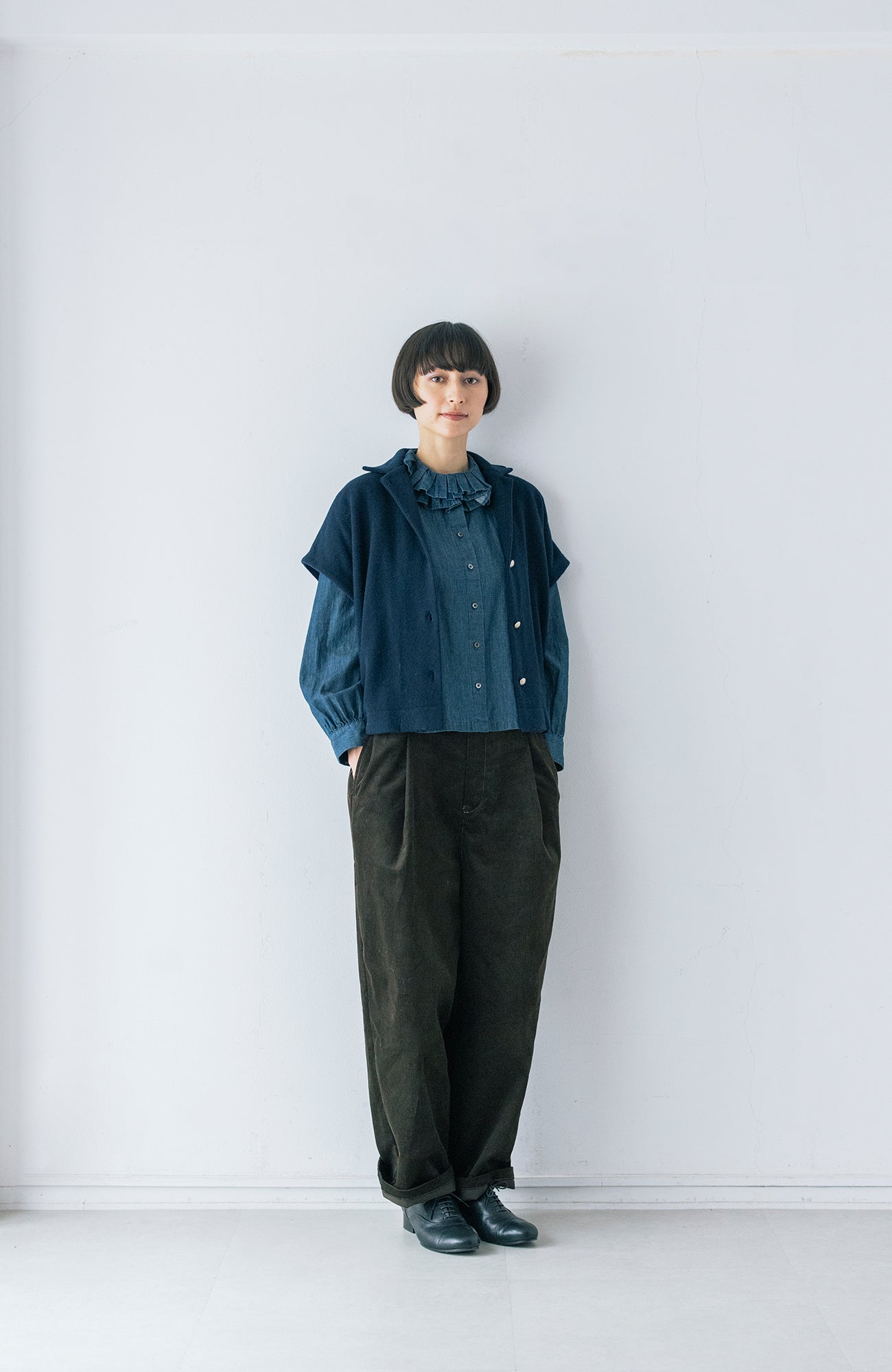 ダブルタックカラーブラウス(2026-2027 Winter & Pre-spring Collection)