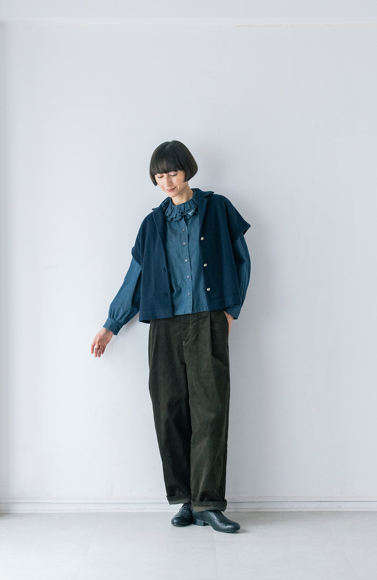 ダブルタックカラーブラウス(2026-2027 Winter & Pre-spring Collection)