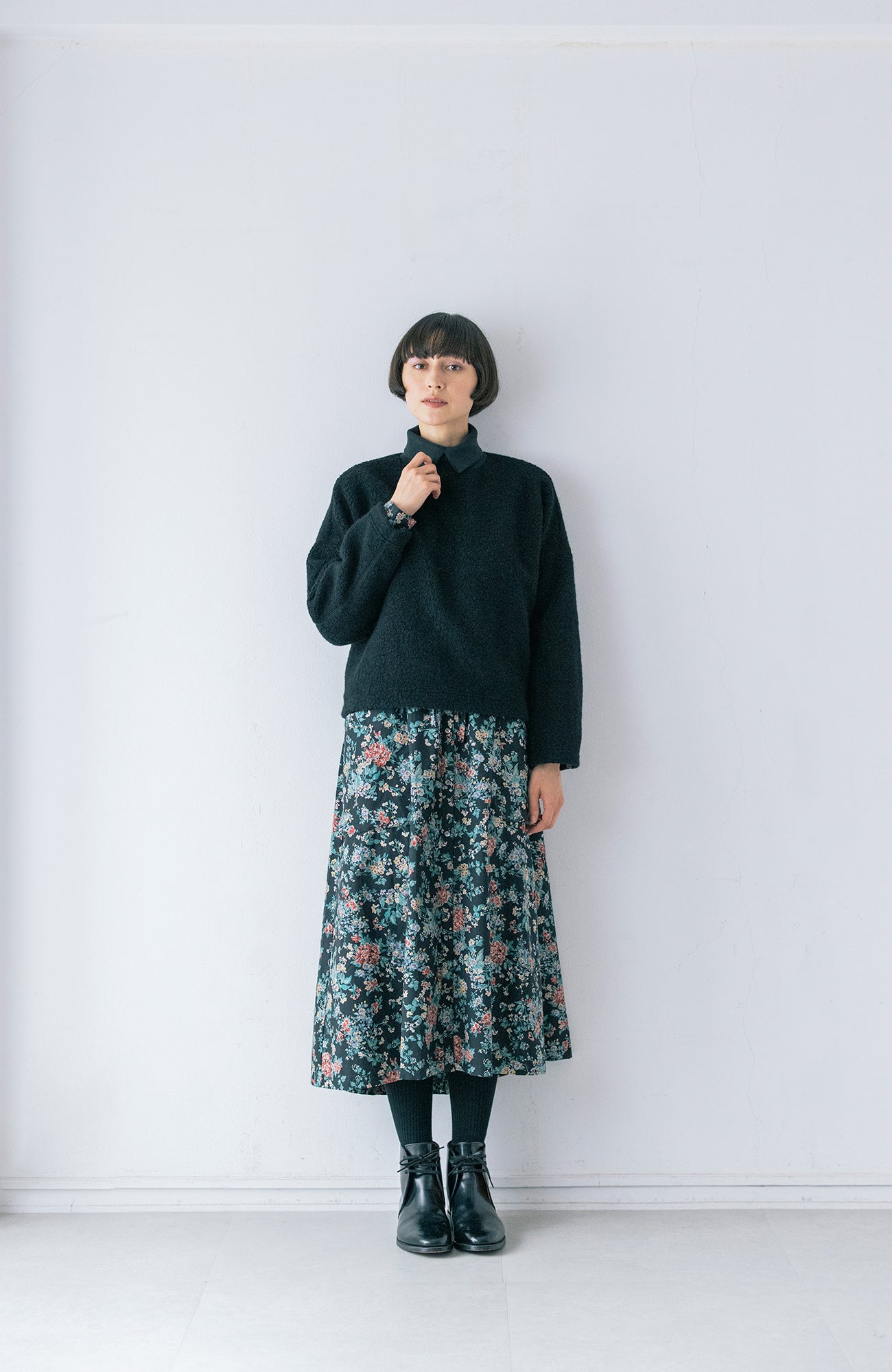 リブ襟ウールパイルプルオーバー(2026-2027 Winter & Pre-spring Collection)