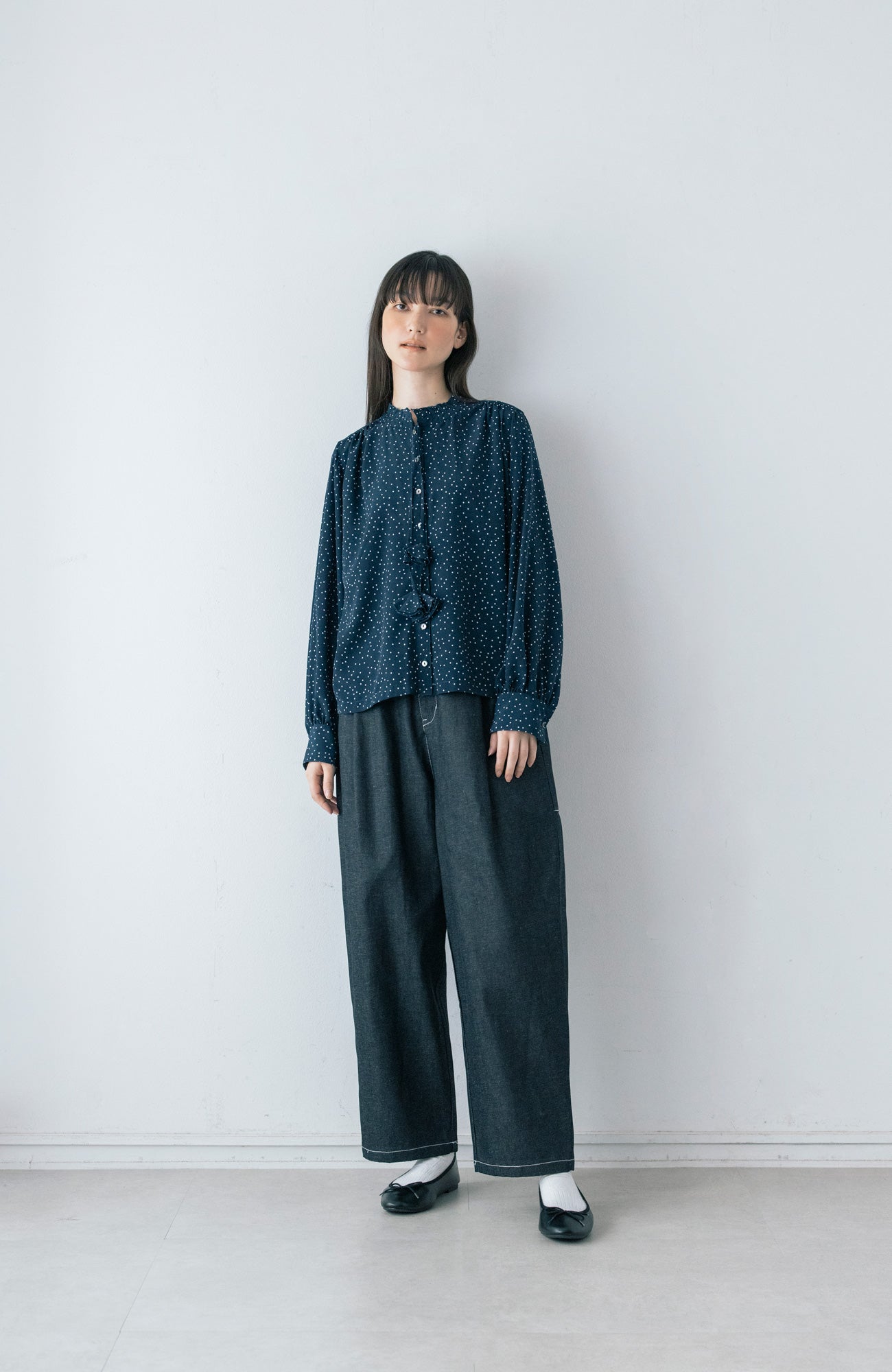 タックカラーブラウス/ドット(2025-2026 Winter & Pre-spring Collection)