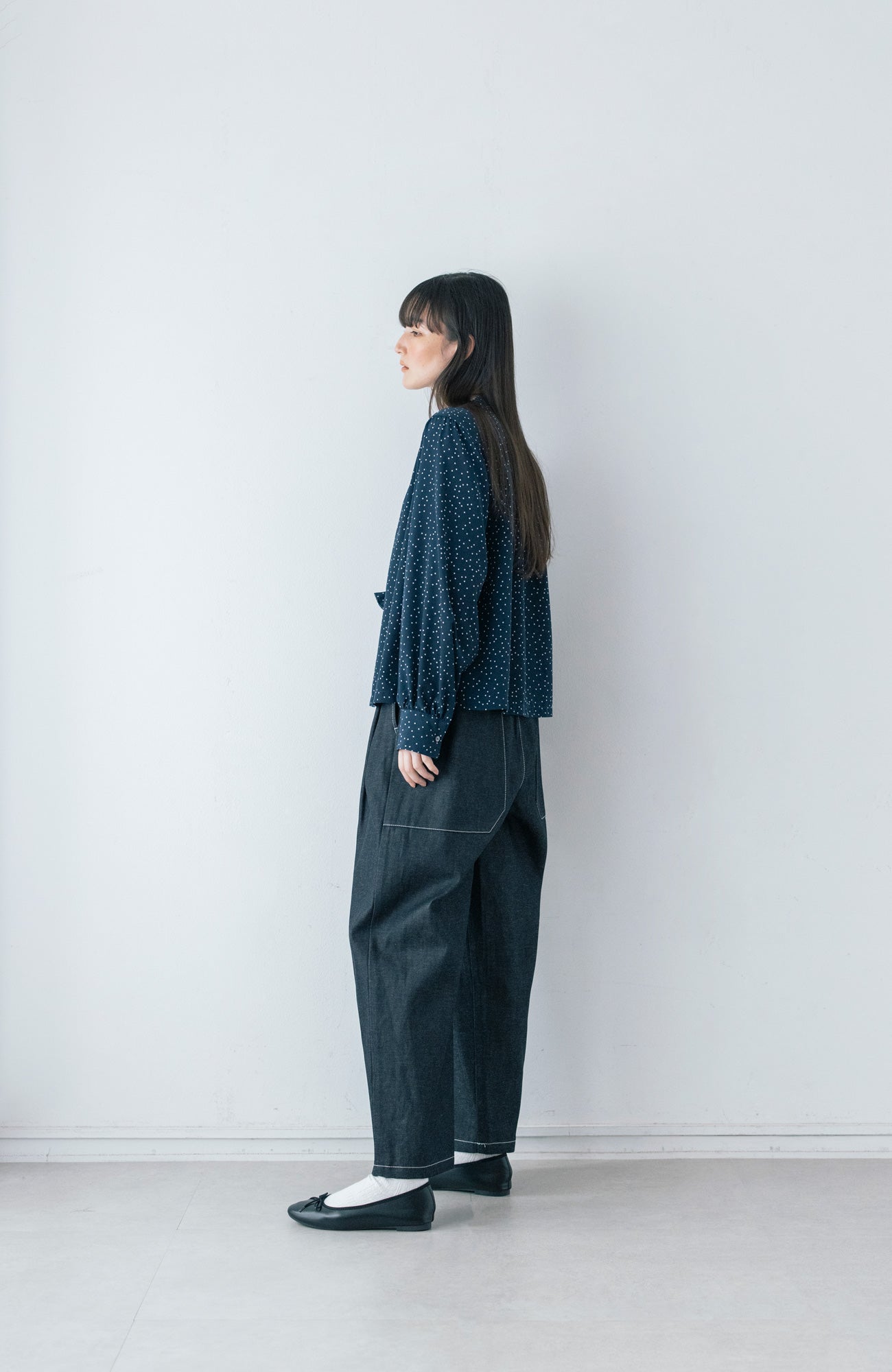 タックカラーブラウス/ドット(2025-2026 Winter & Pre-spring Collection)